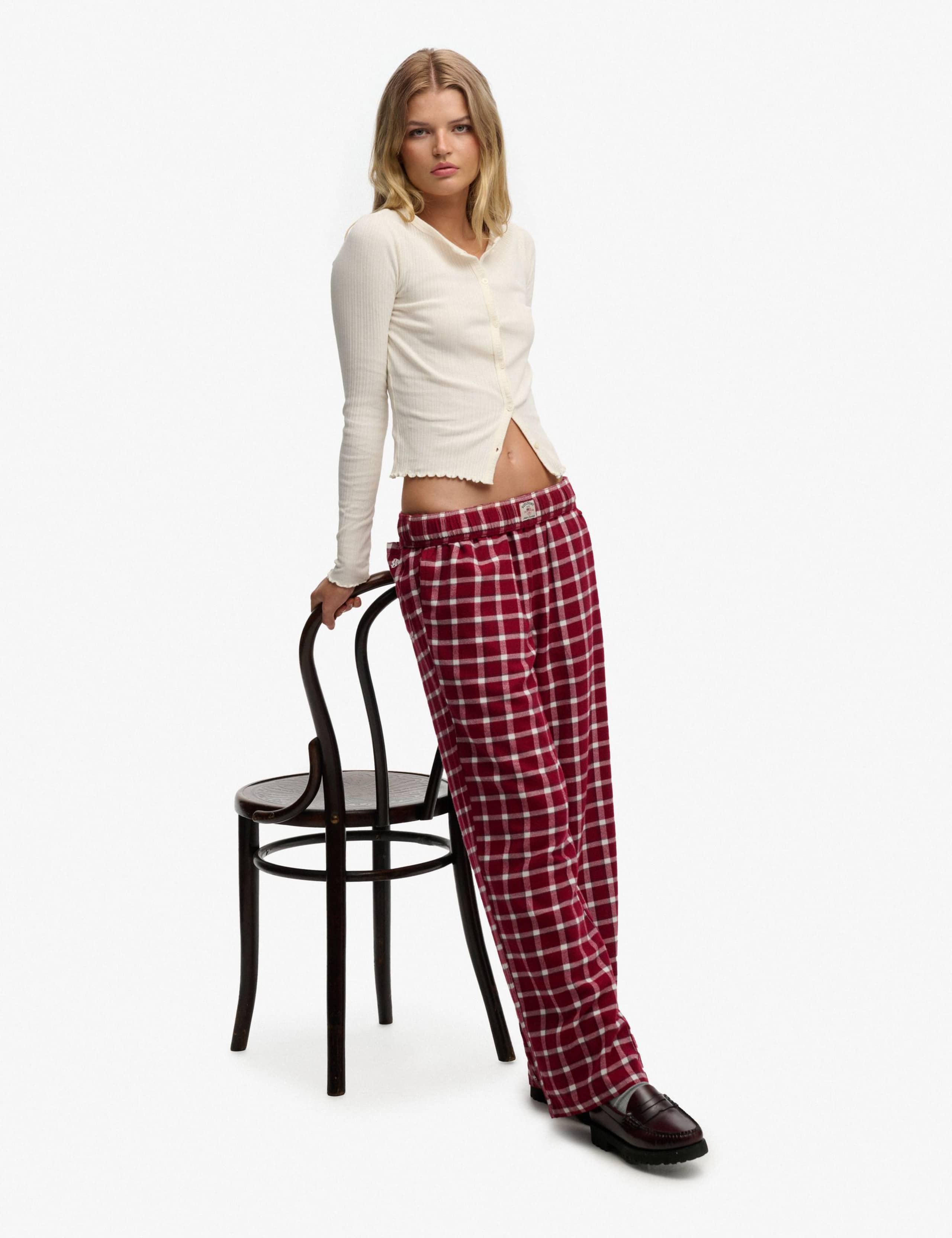 Brushed Cotton Checked Pyjama Bottoms 3 of 7