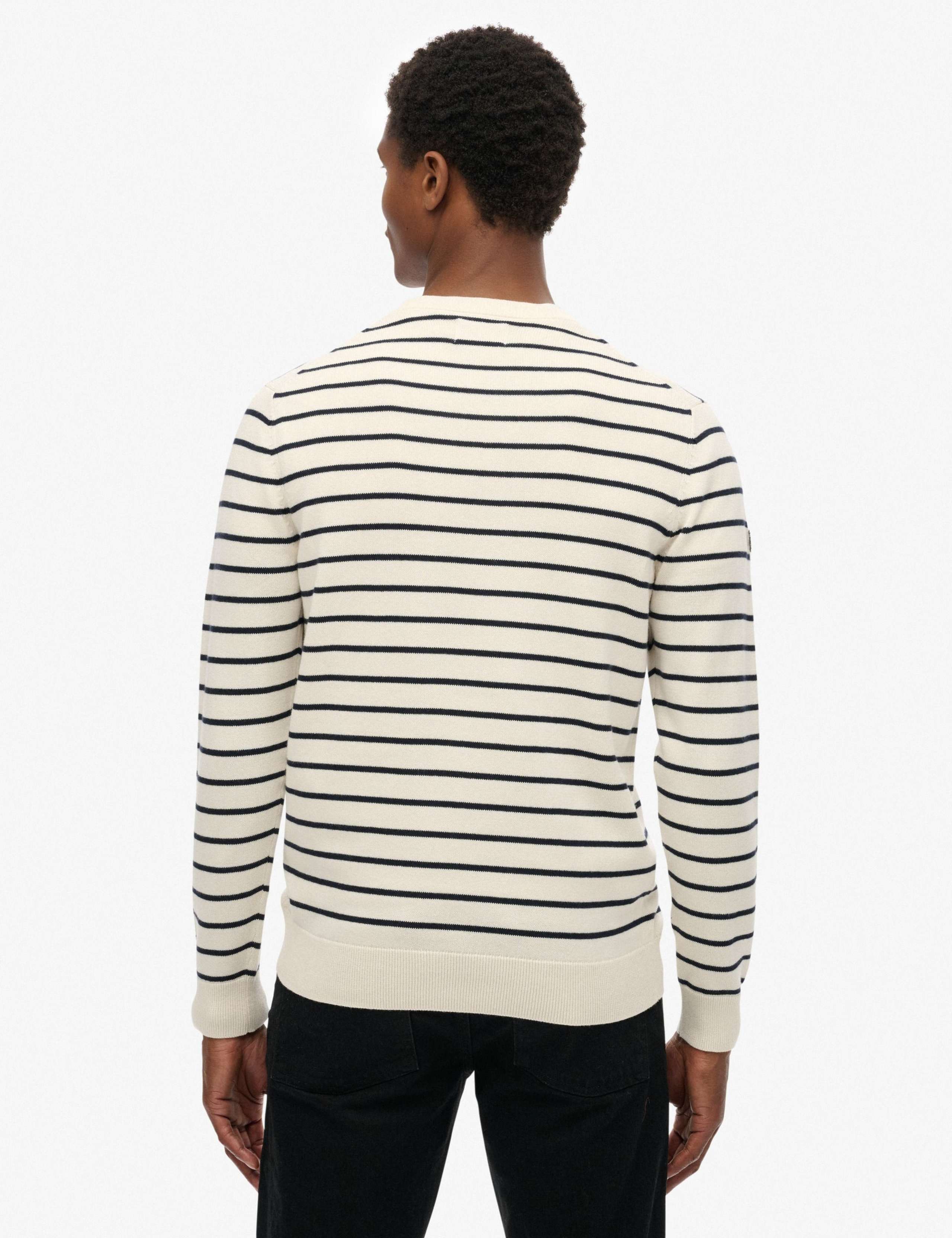 Pure Cotton Striped Crew Neck Jumper 4 of 5