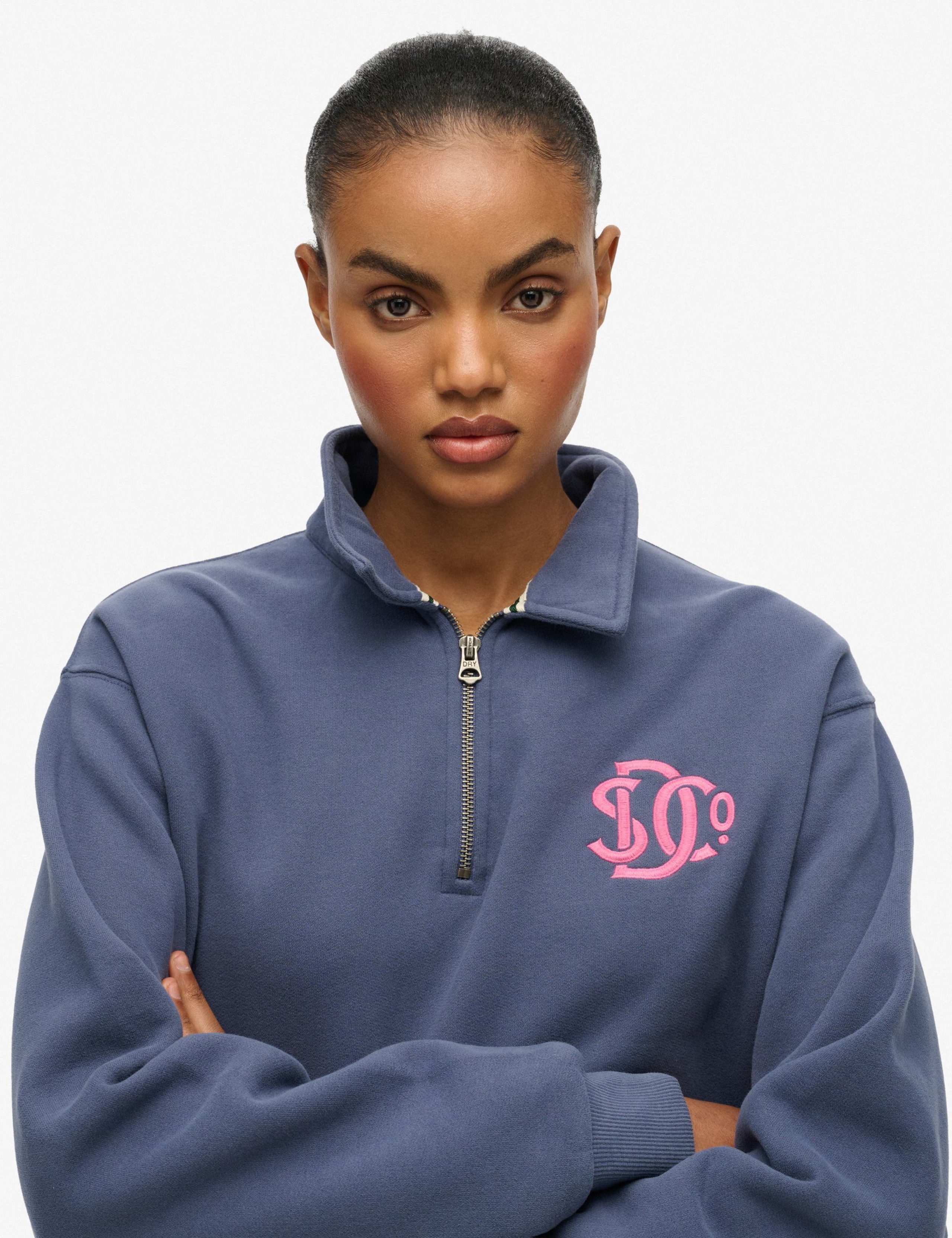 Cotton Rich Collared Half Zip Sweatshirt 3 of 5