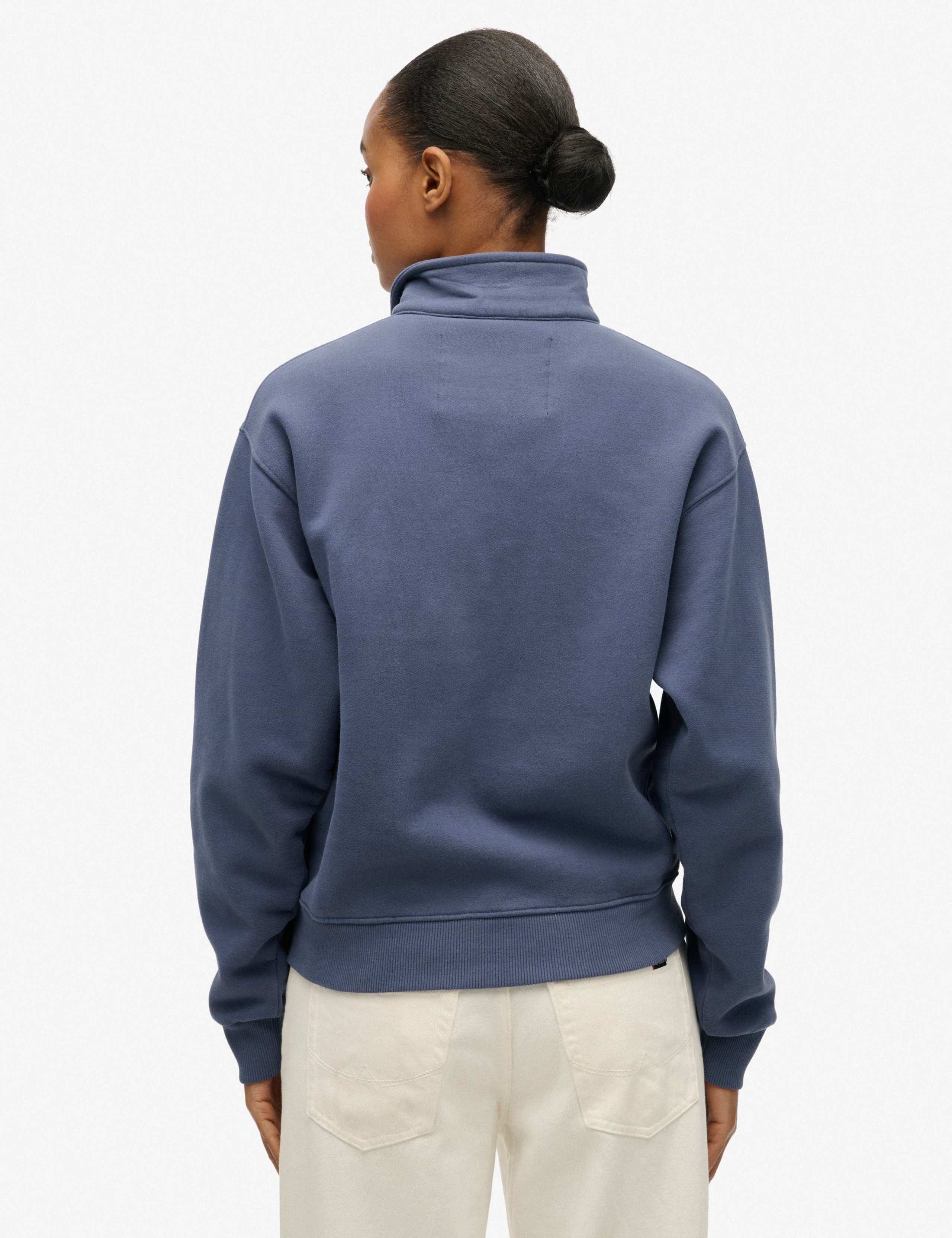 Cotton Rich Collared Half Zip Sweatshirt 4 of 5