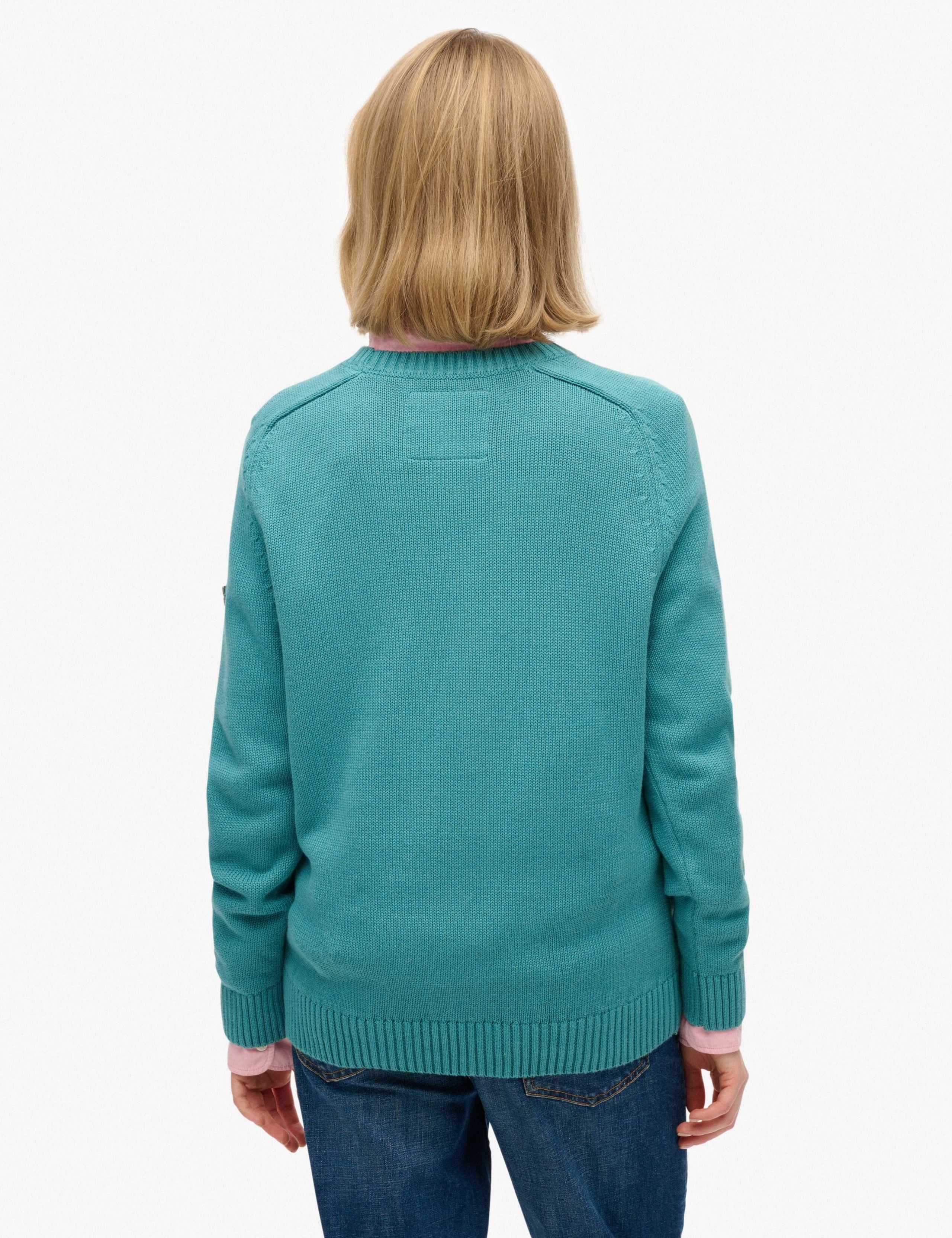 Pure Cotton Textured Crew Neck Jumper 4 of 5