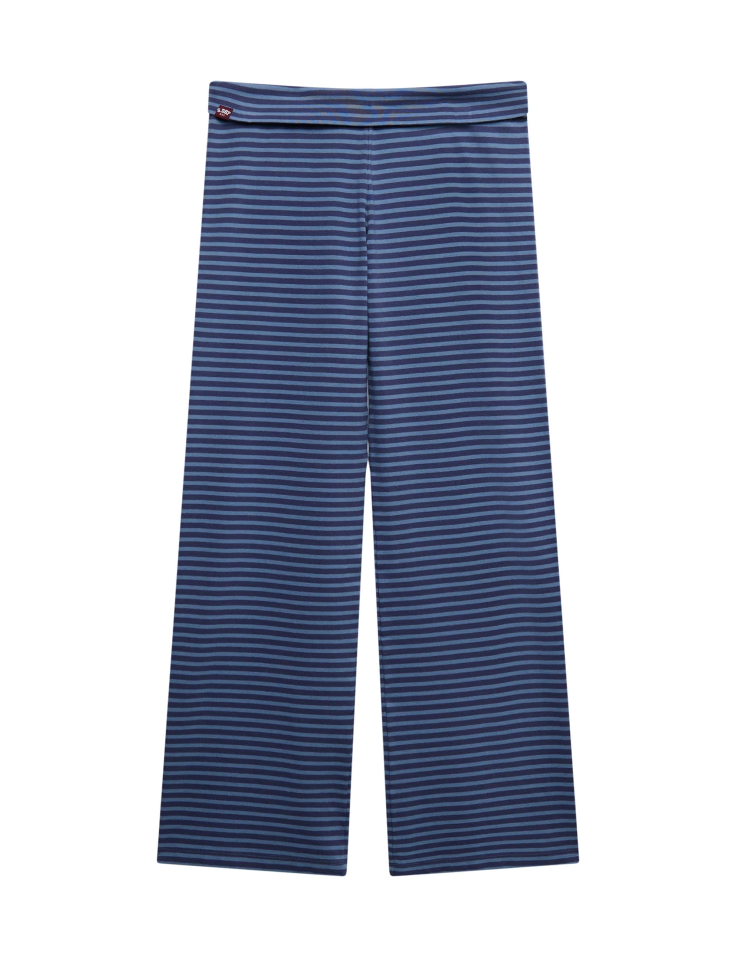 Cotton Rich Striped Fold Over Slim Joggers 2 of 7