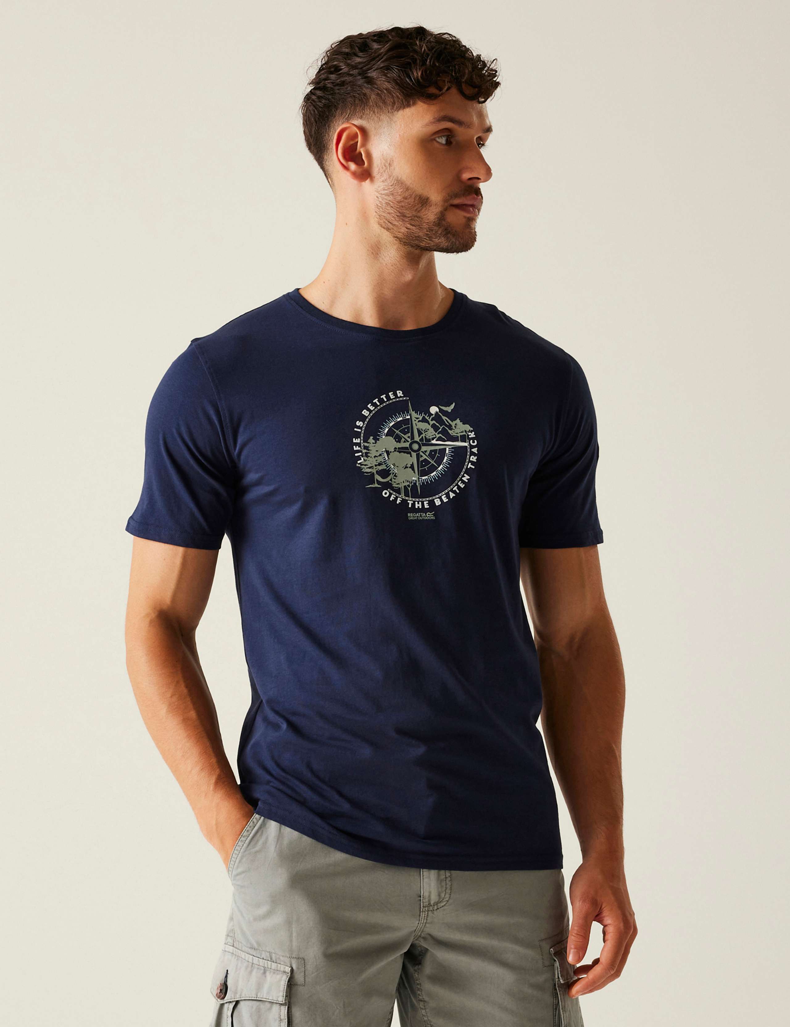 Cline IX Pure Cotton Compass T-Shirt 1 of 5