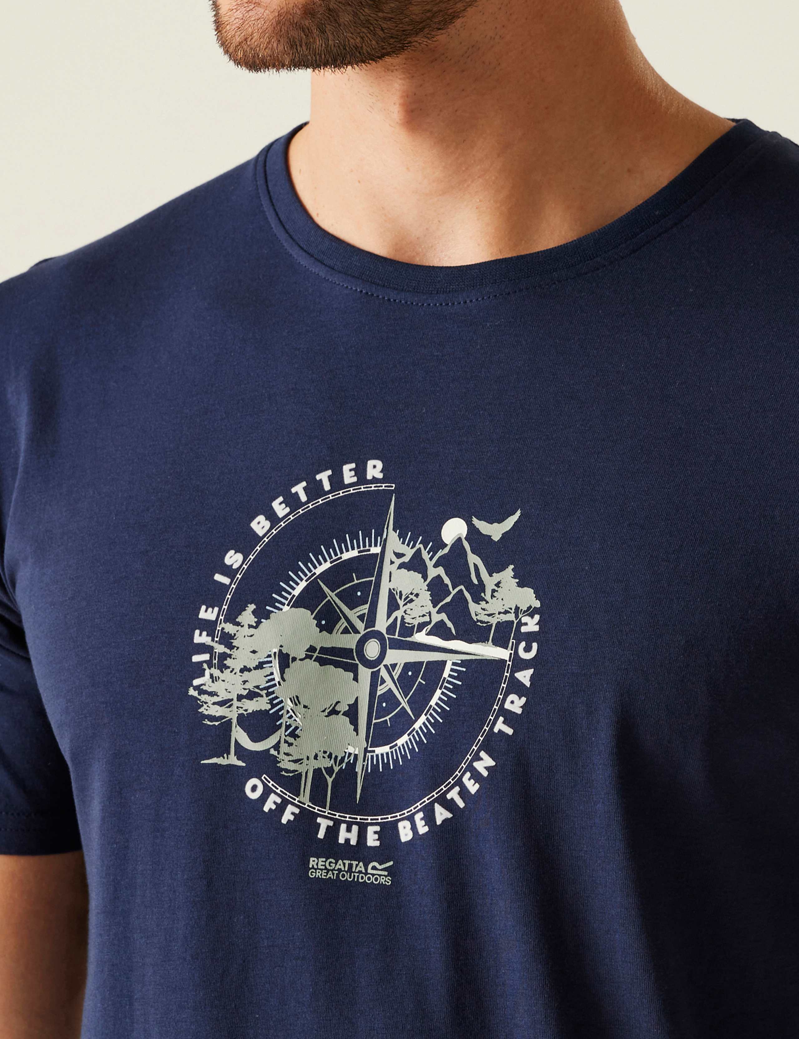 Cline IX Pure Cotton Compass T-Shirt 3 of 5