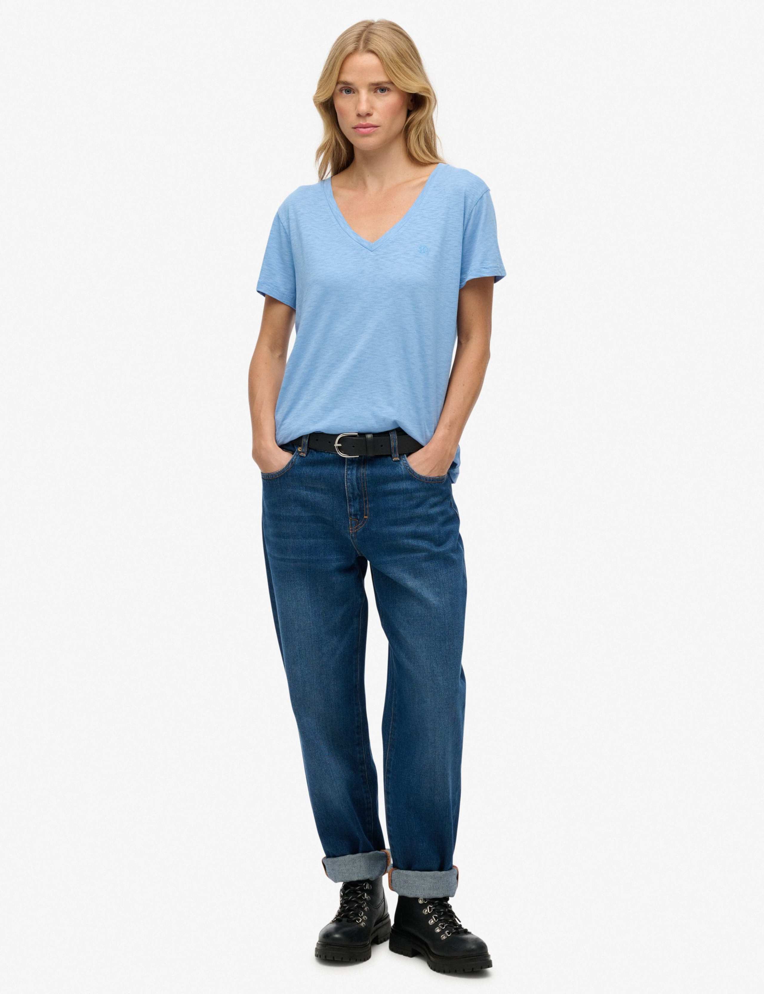 Cotton Rich V-Neck T-Shirt 2 of 5