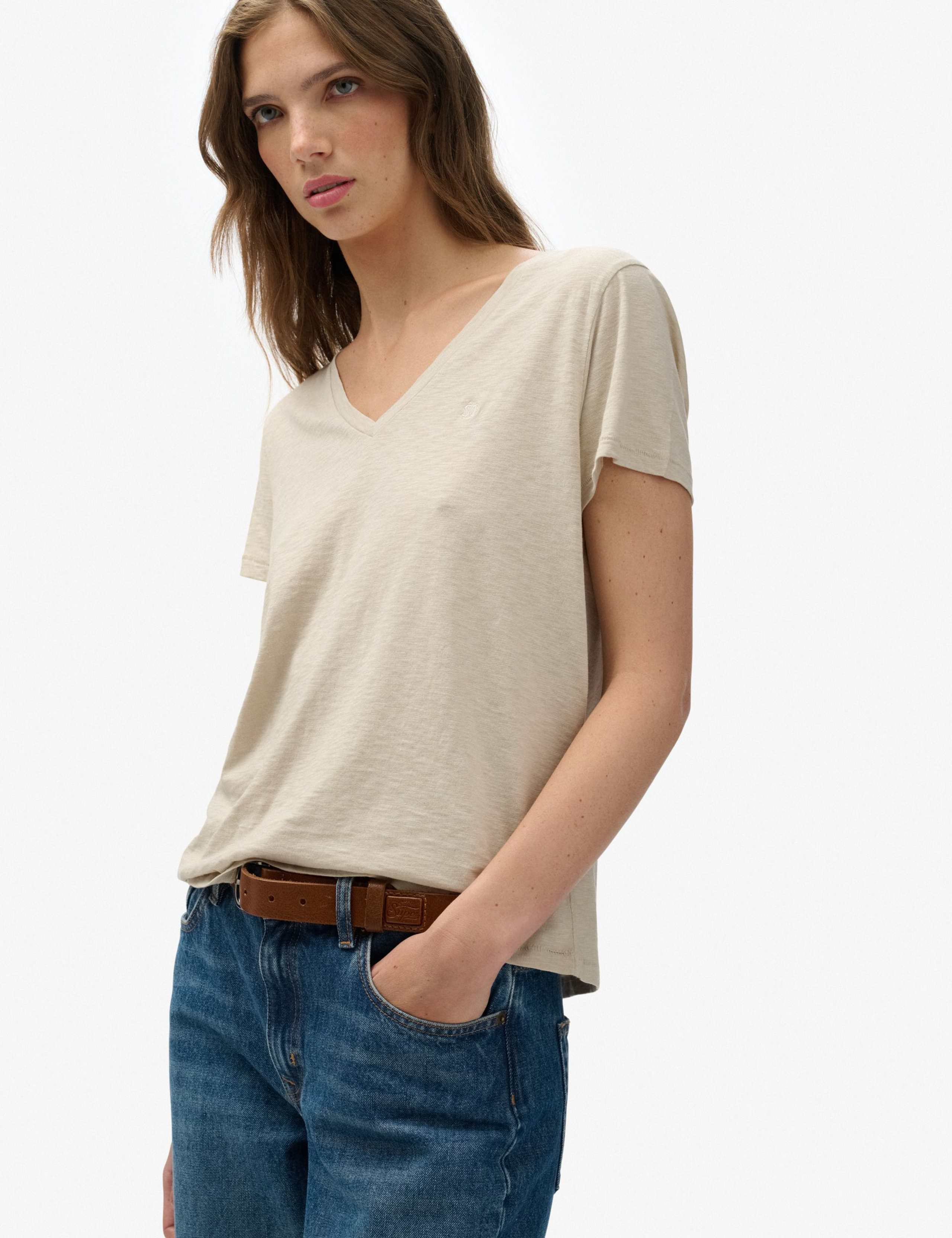 Cotton Rich V-Neck T-Shirt 5 of 5