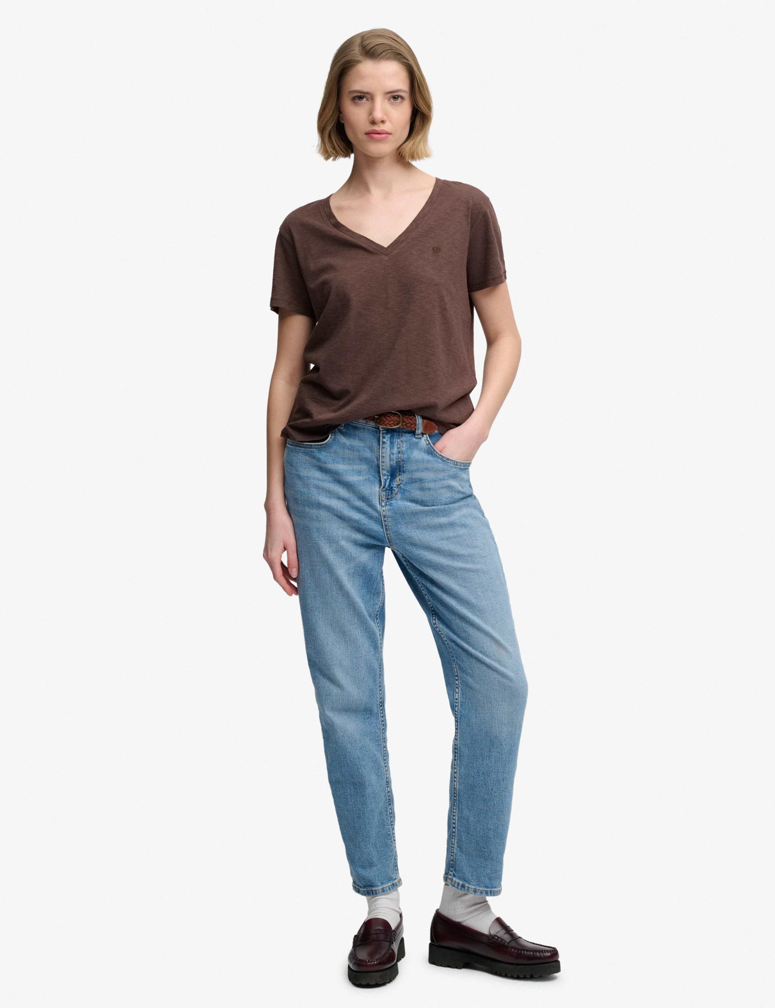 Cotton Rich V-Neck T-Shirt 3 of 7