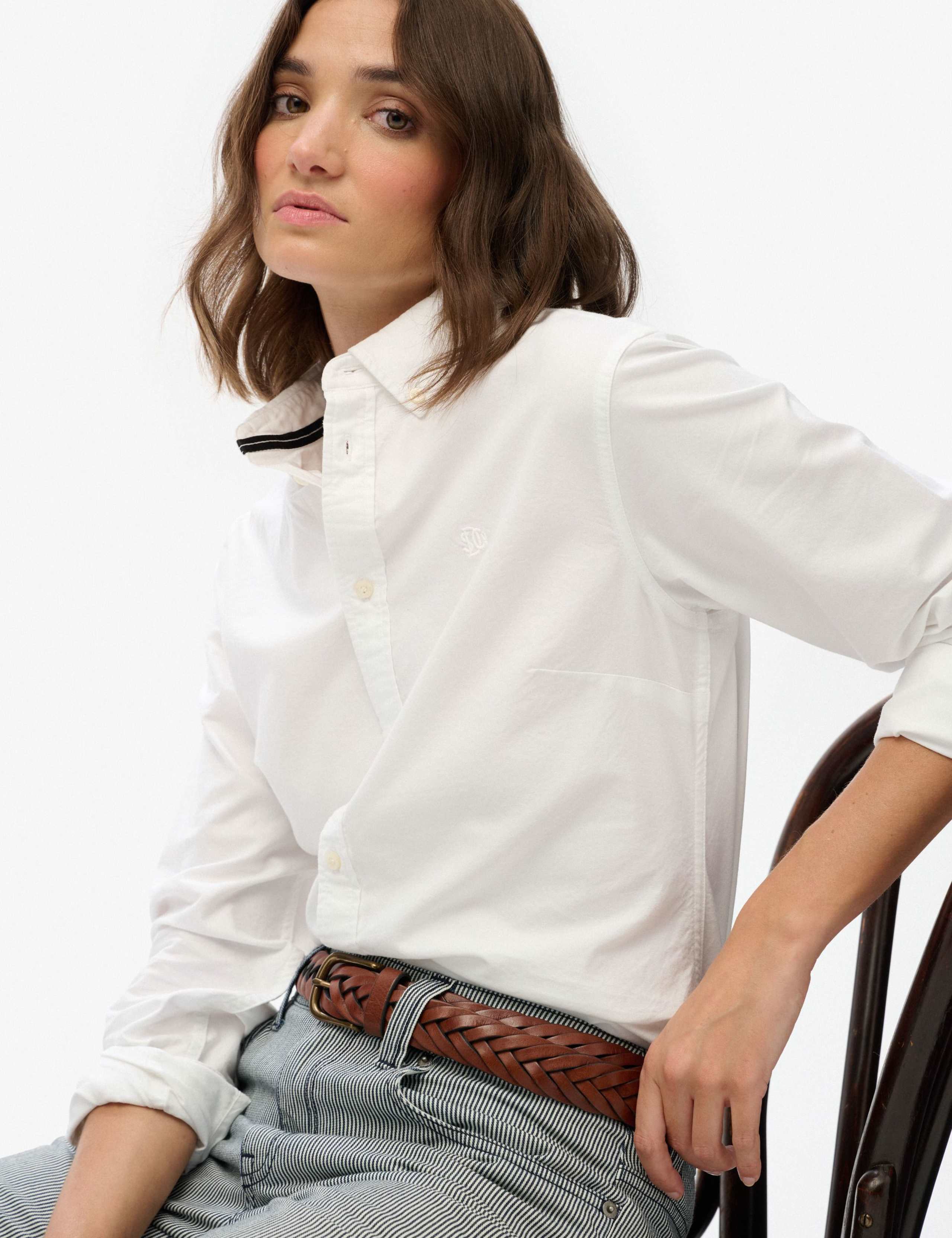 Pure Cotton Collared Button Through Shirt 3 of 7
