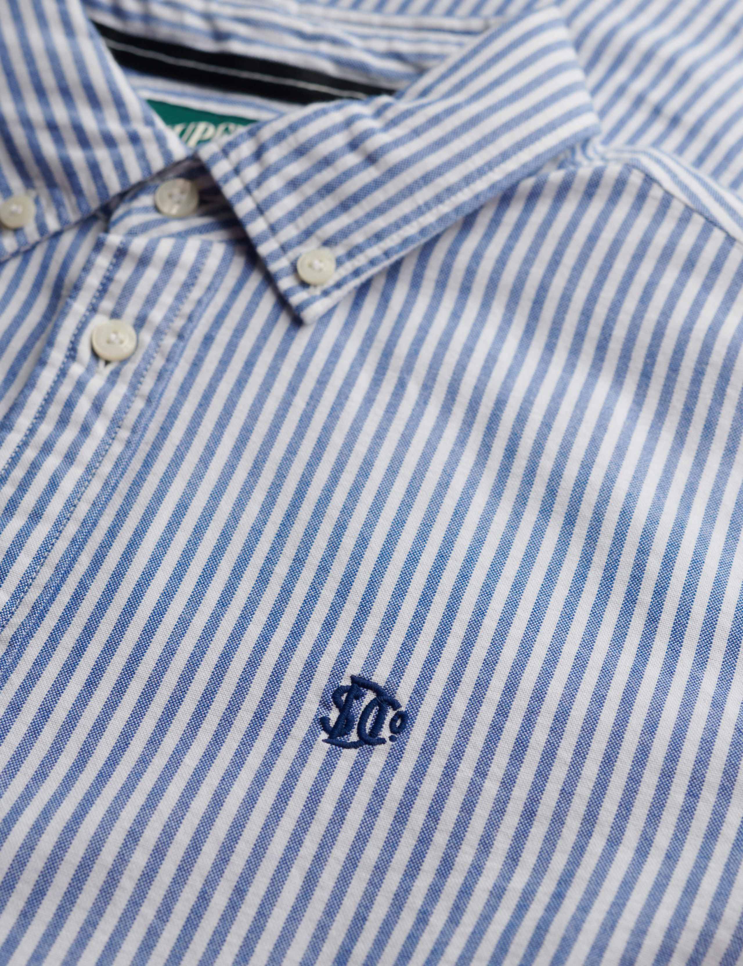 Pure Cotton Striped Button Through Shirt 6 of 7