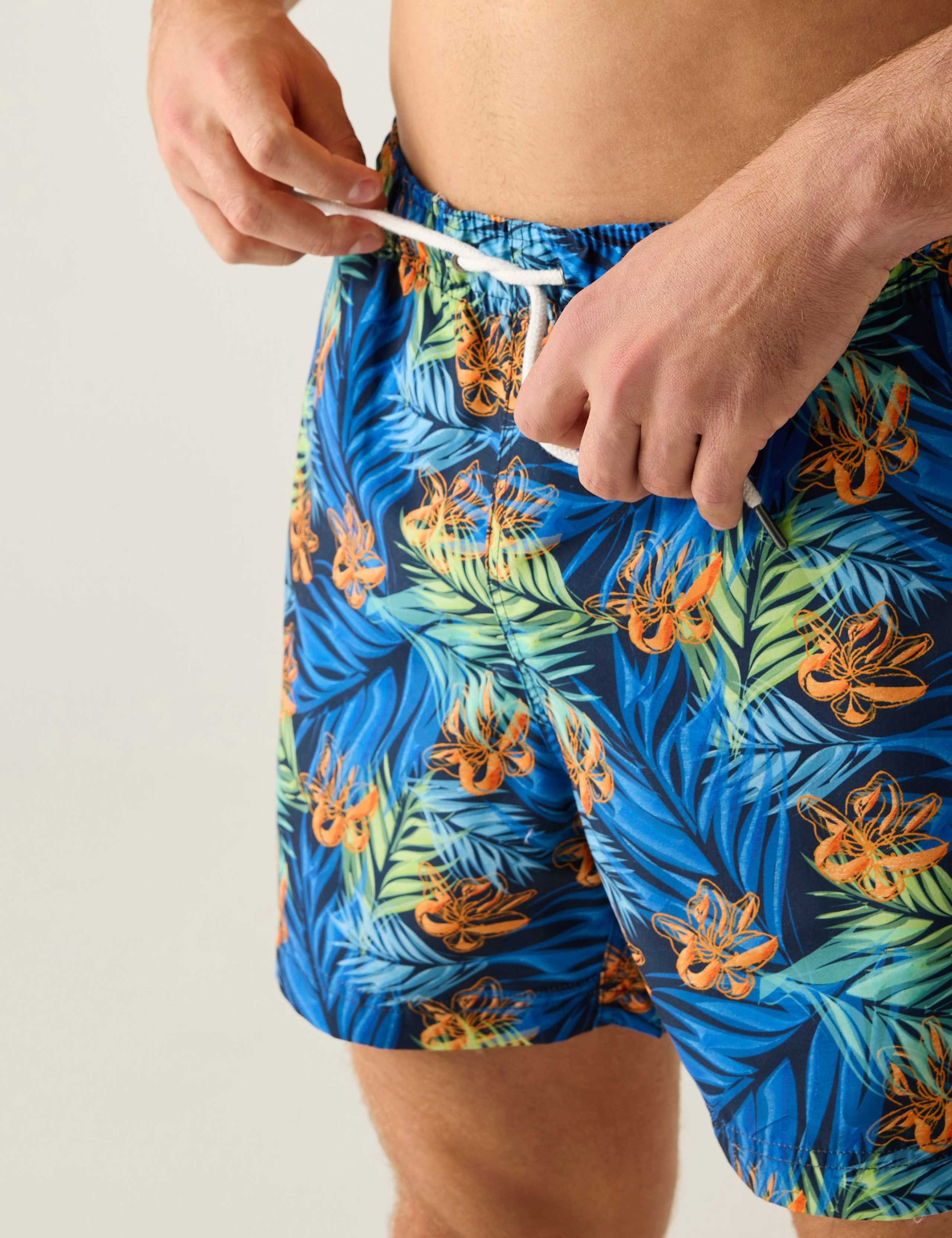 Loras Floral Quick Dry Pocketed Swim Shorts 3 of 6