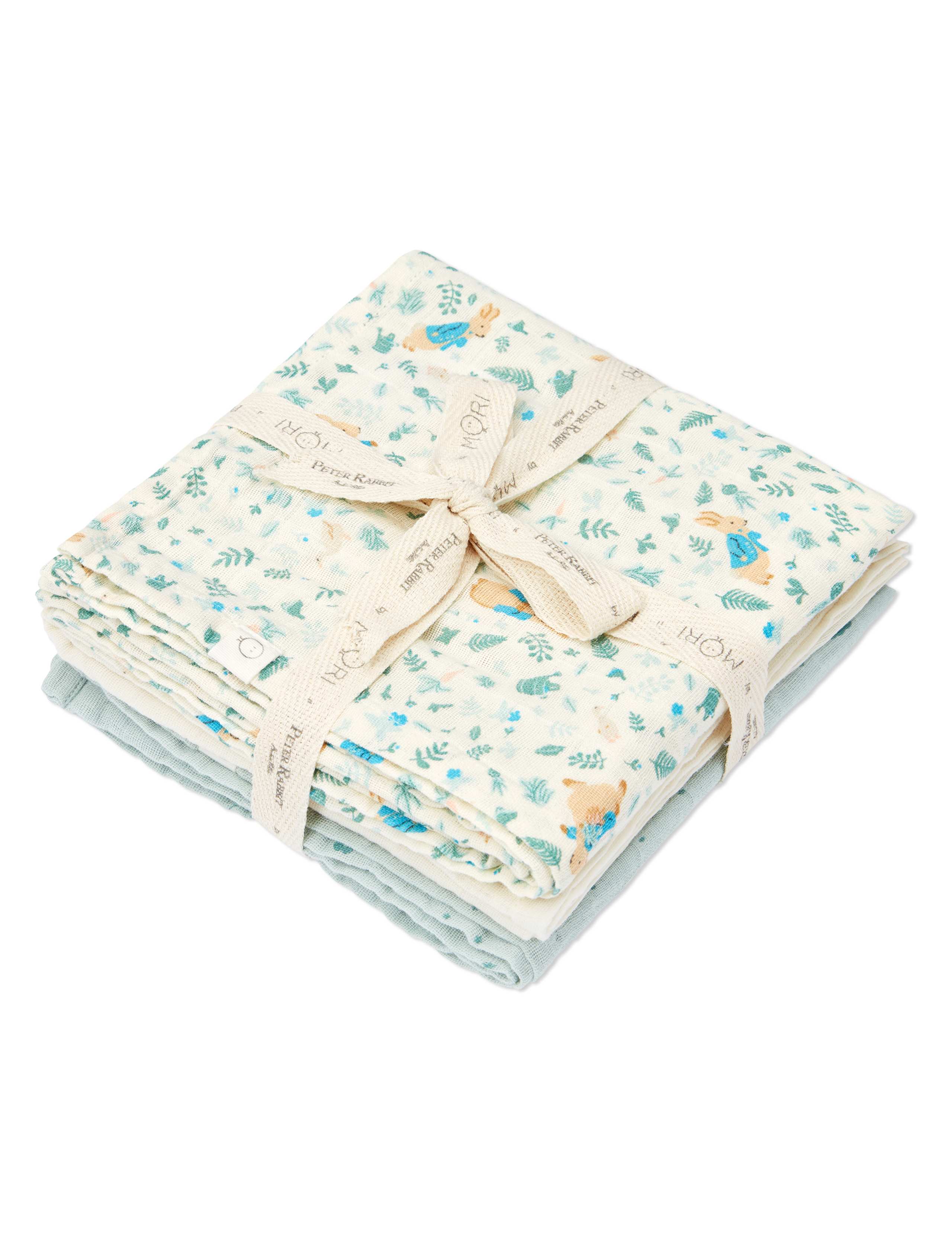 3 Pack Pure Cotton Peter Rabbit™ Muslin Squares 1 of 4