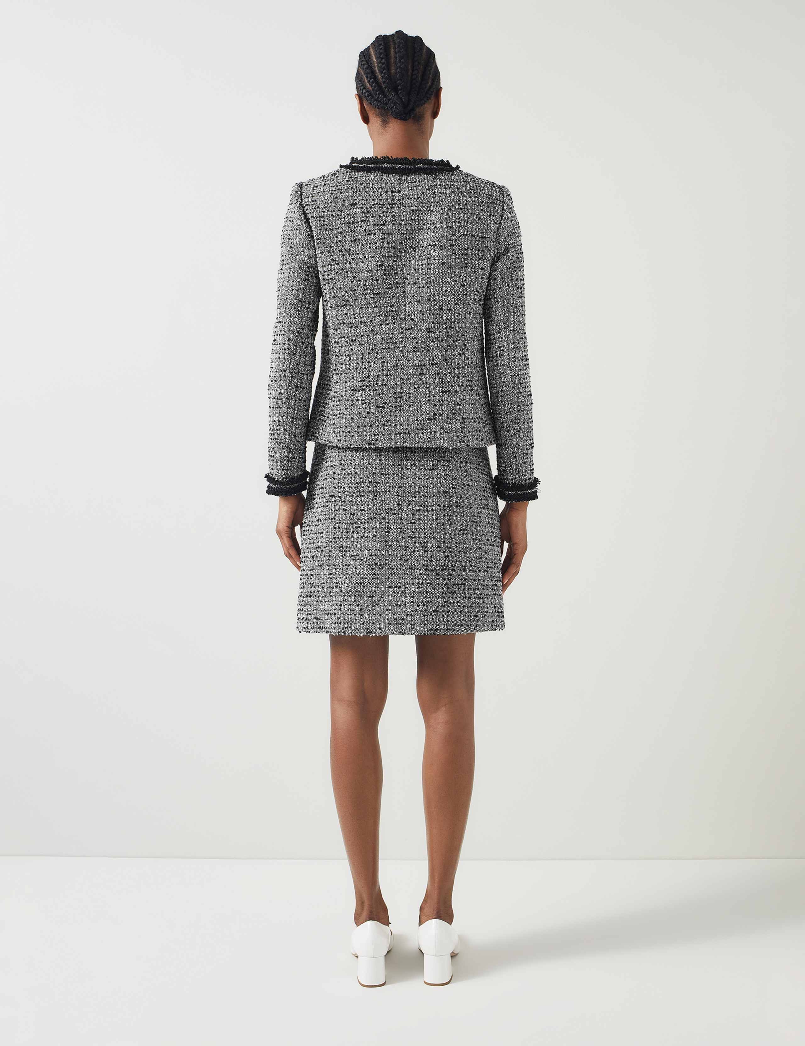 Sサイズ　LADY LIKE PRINT TWEEDS JACKET Sサイズ LADY LIKE PRINT TWEEDS JACKET レディース