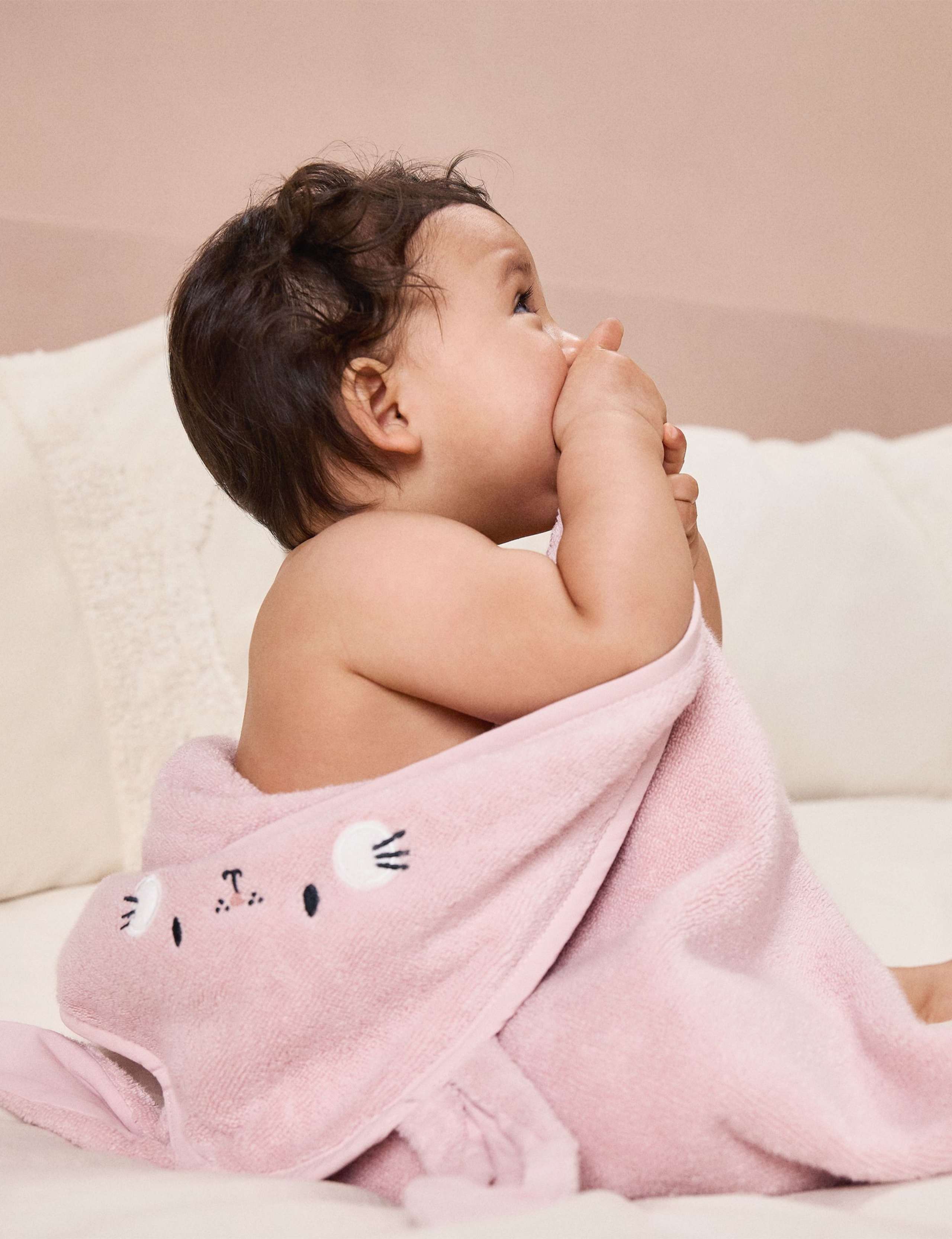 Pure Cotton Bunny Hooded Baby Towel 3 of 6