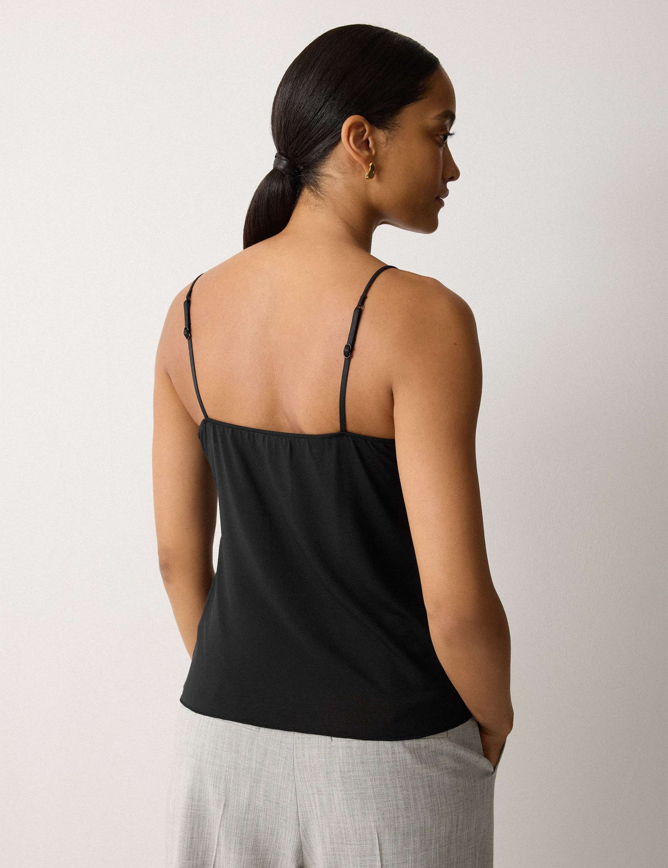 Modal Rich V-Neck Lace Trim Cami Top 3 of 5