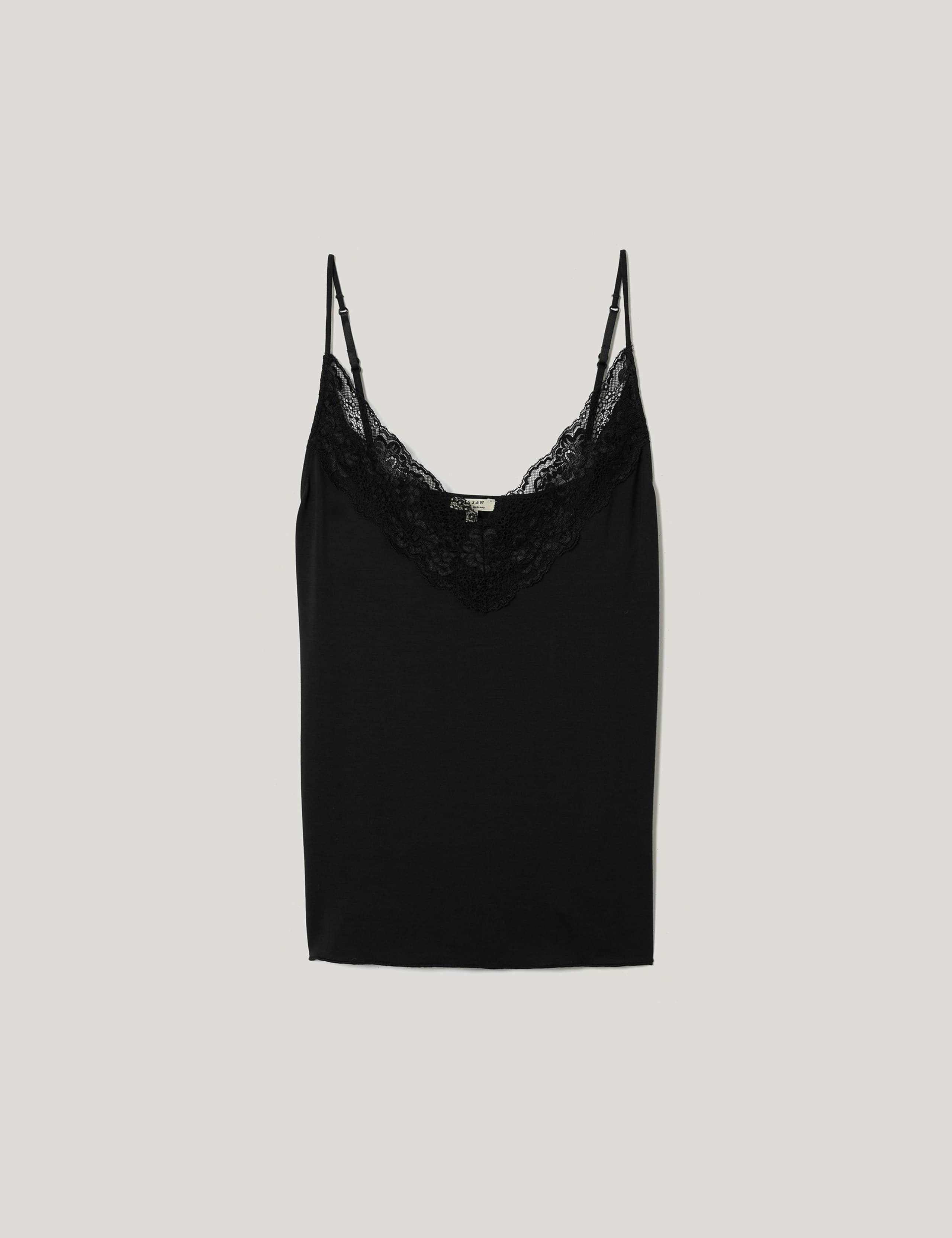 Modal Rich V-Neck Lace Trim Cami Top 2 of 5