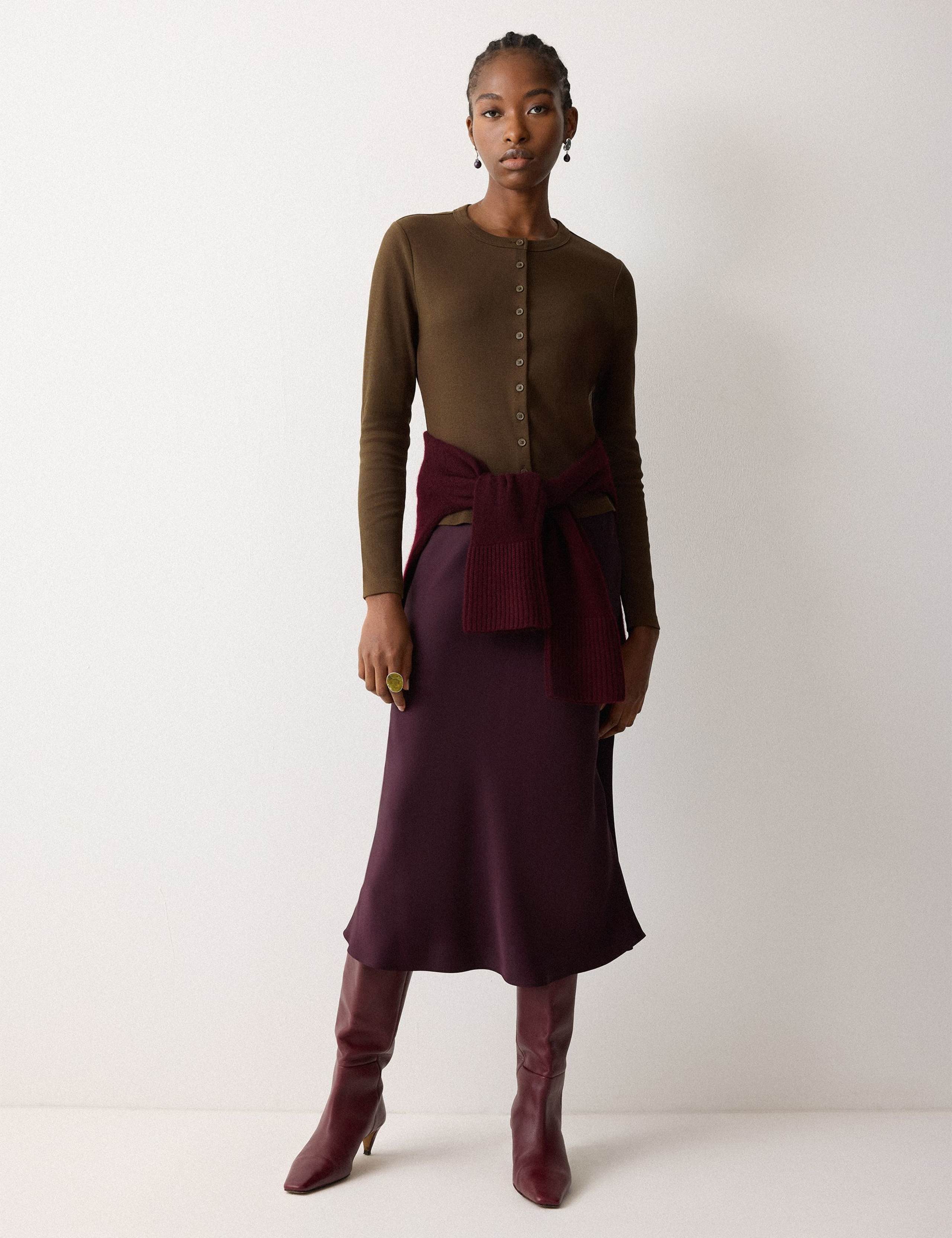 Cotton Rich Textured Button Through Top 3 of 5