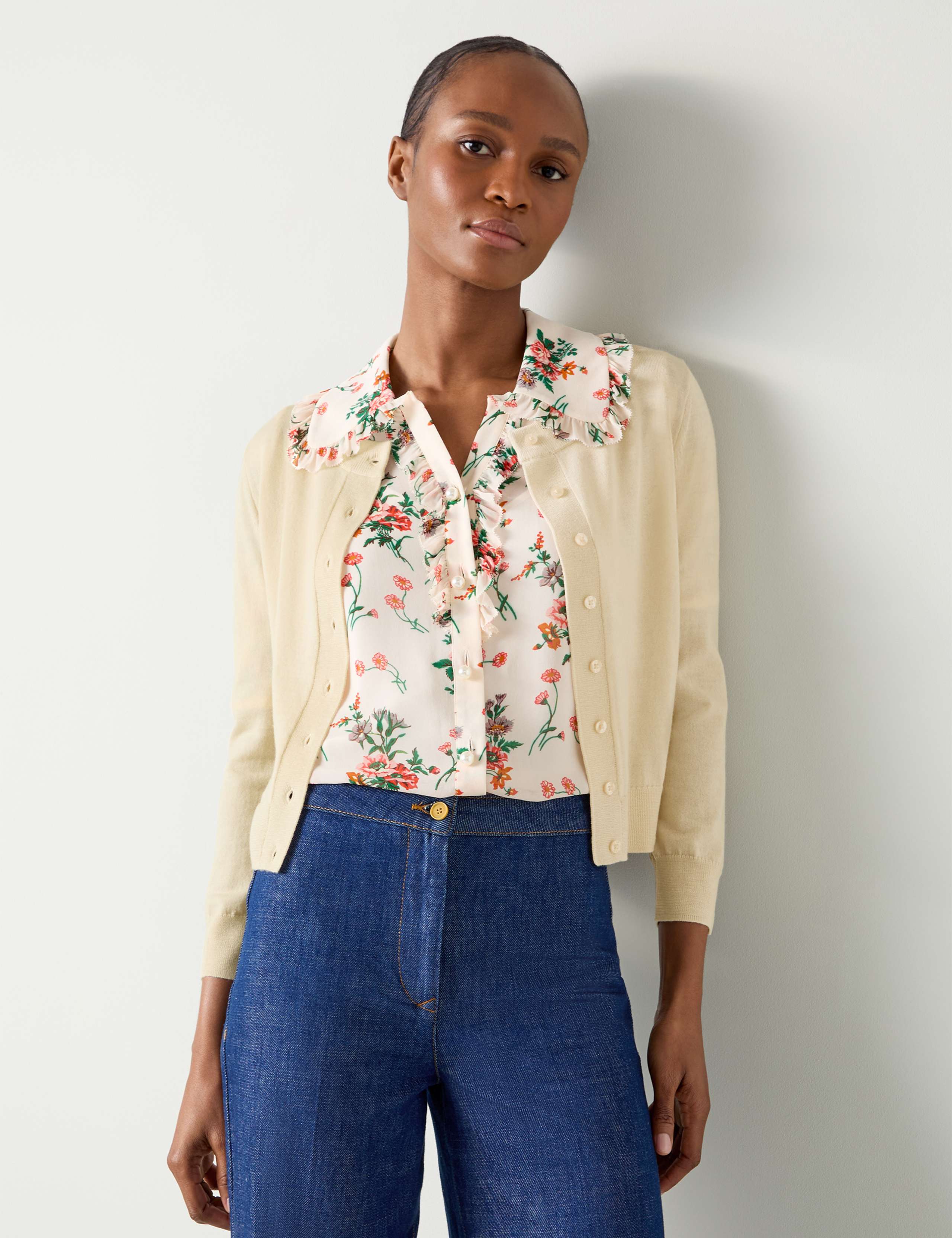 Pure Merino Wool Button Through Cardigan 1 of 4