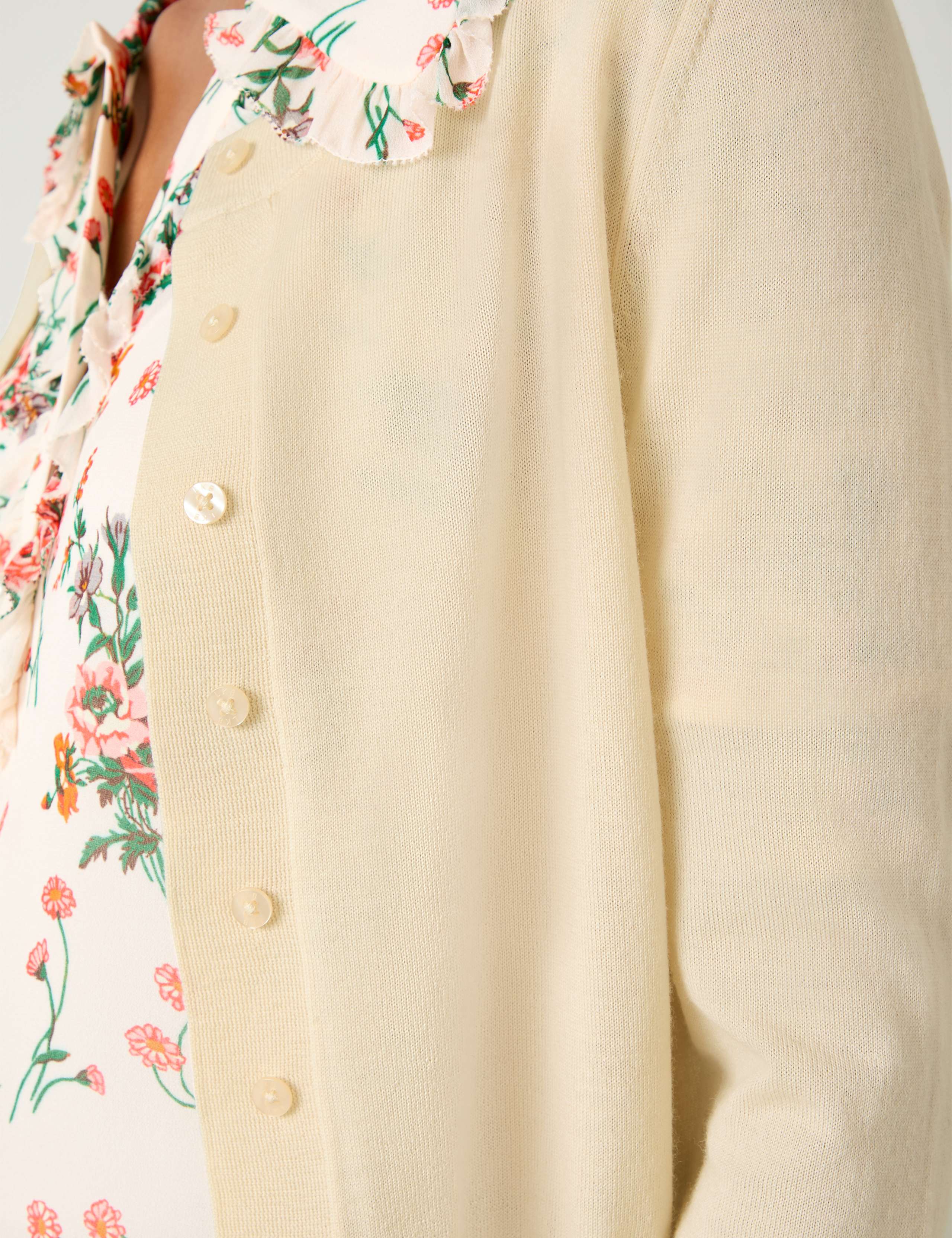 Pure Merino Wool Button Through Cardigan 3 of 4