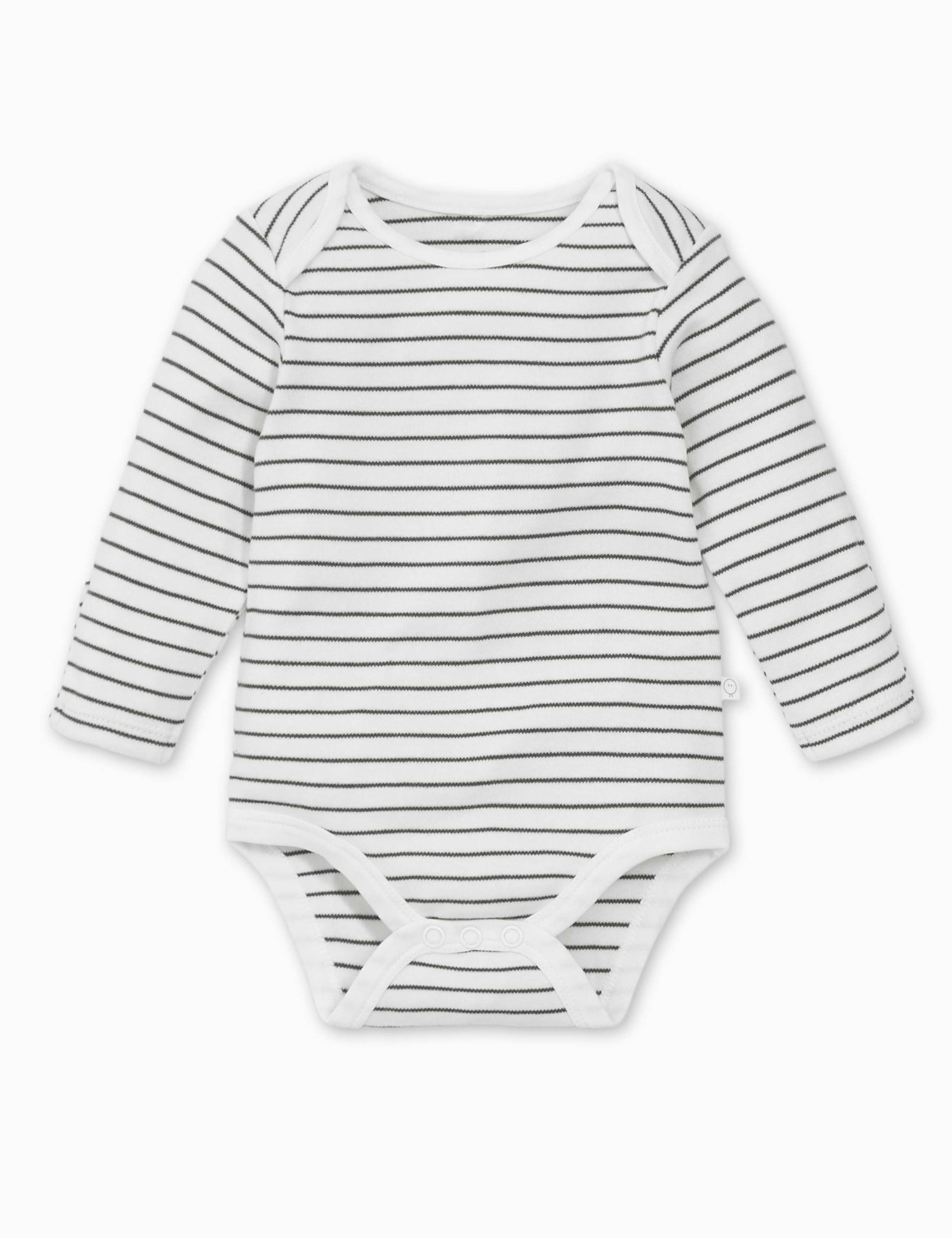 Cotton Blend Striped Bodysuit (0-24 Mths) 1 of 2