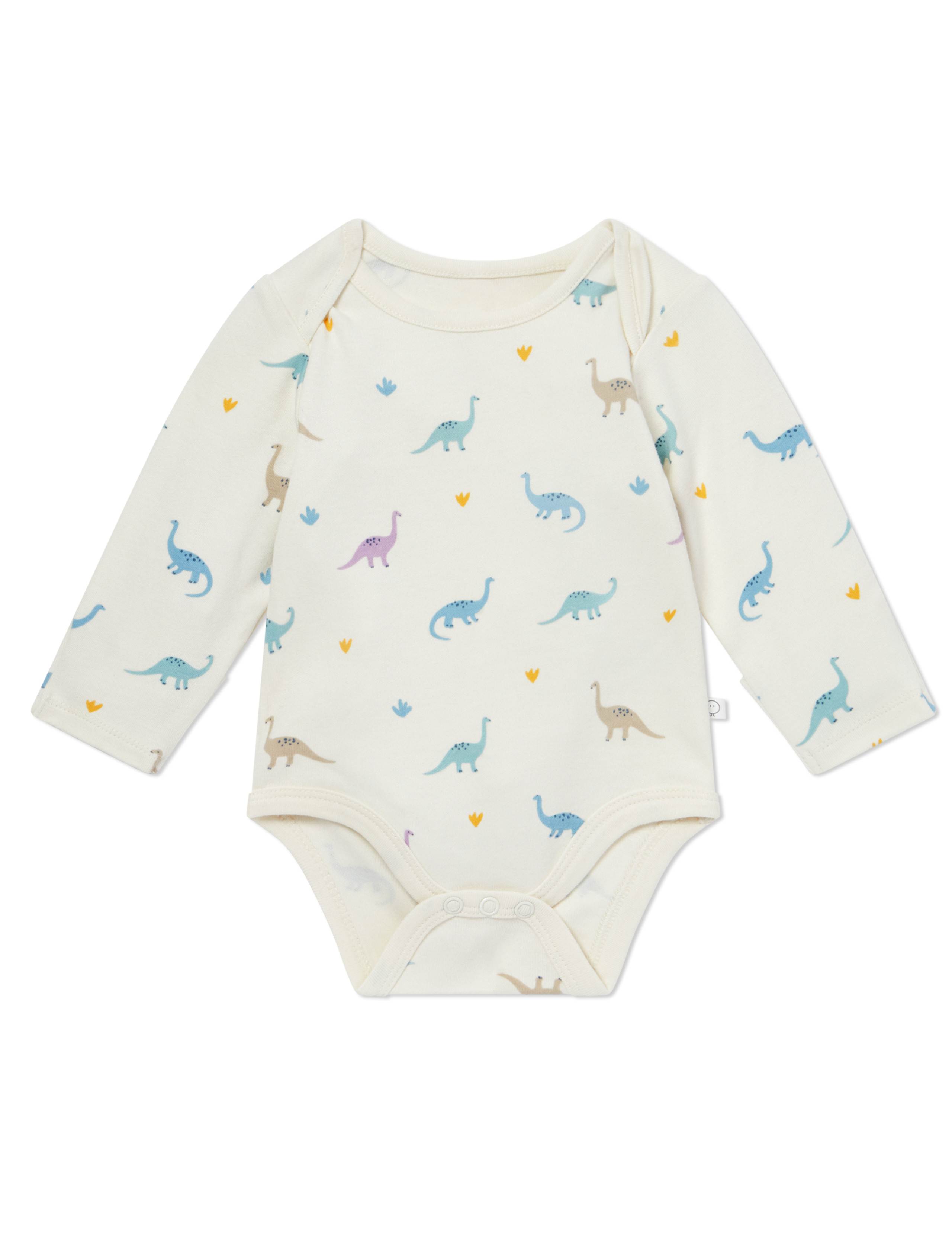 Cotton Blend Dinosaur Bodysuit (0-24 Mths) 2 of 4