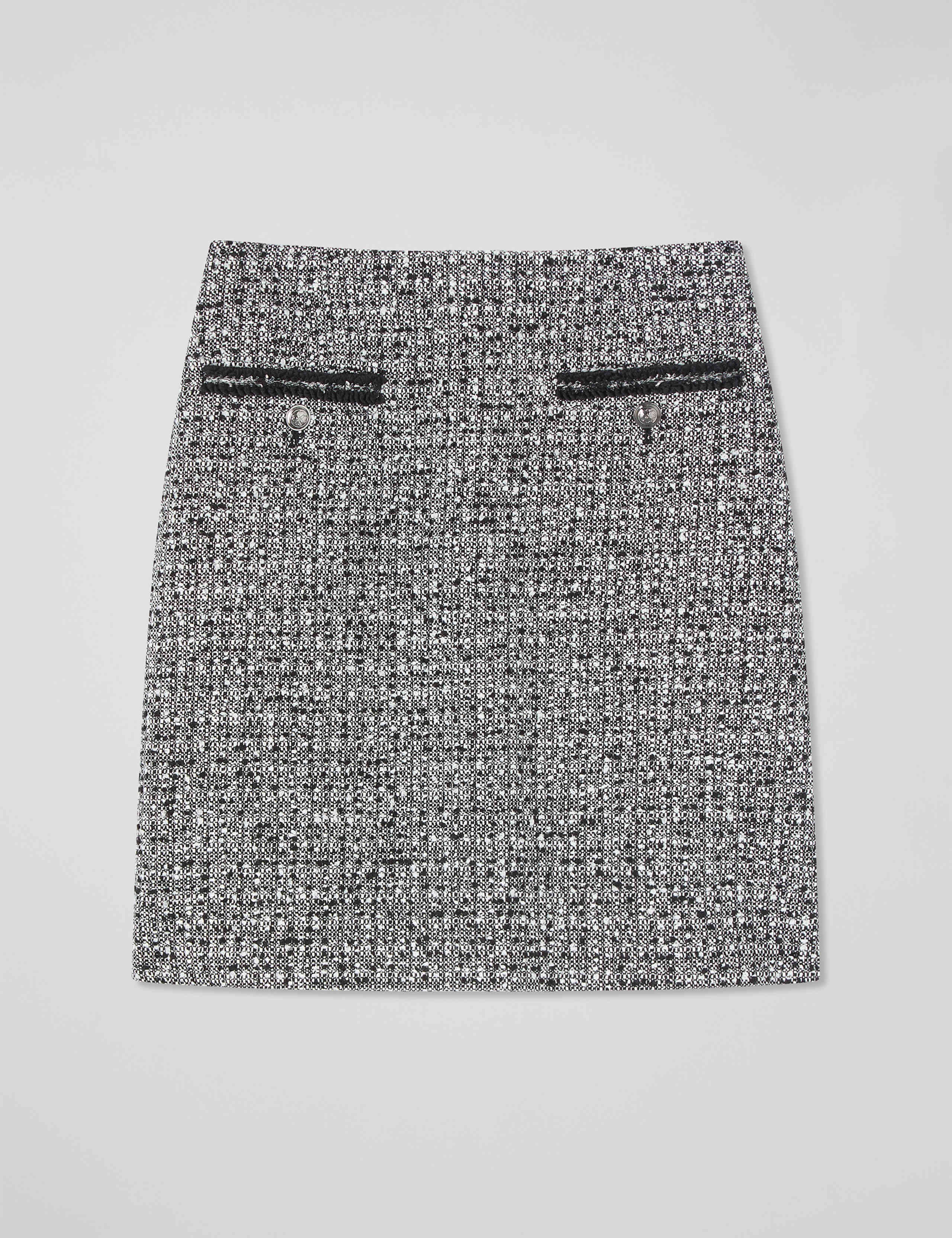 Cotton Rich Tweed Mini A-Line Skirt 2 of 4