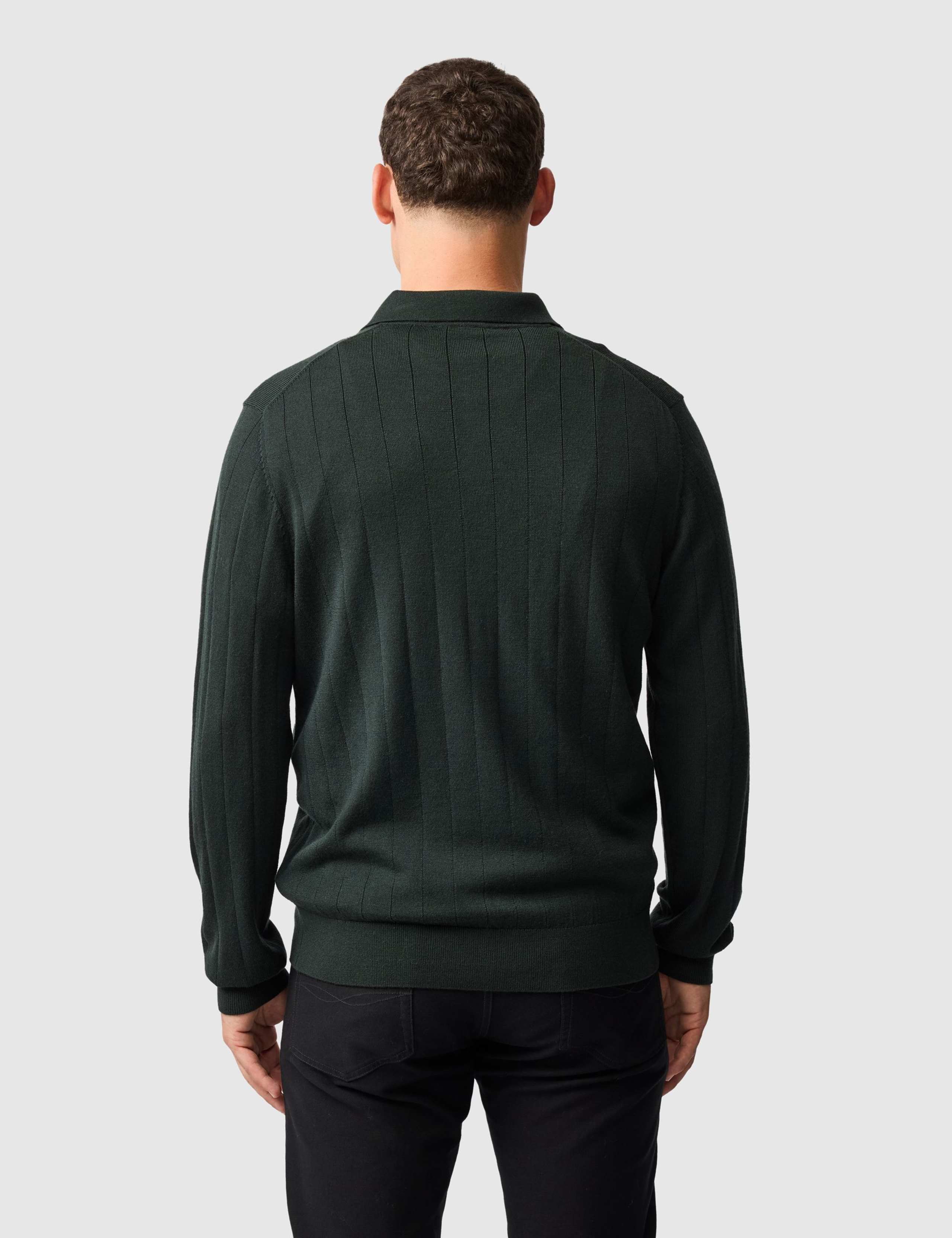 Murdoch Pure Wool Collared Neck Jumper 3 of 6