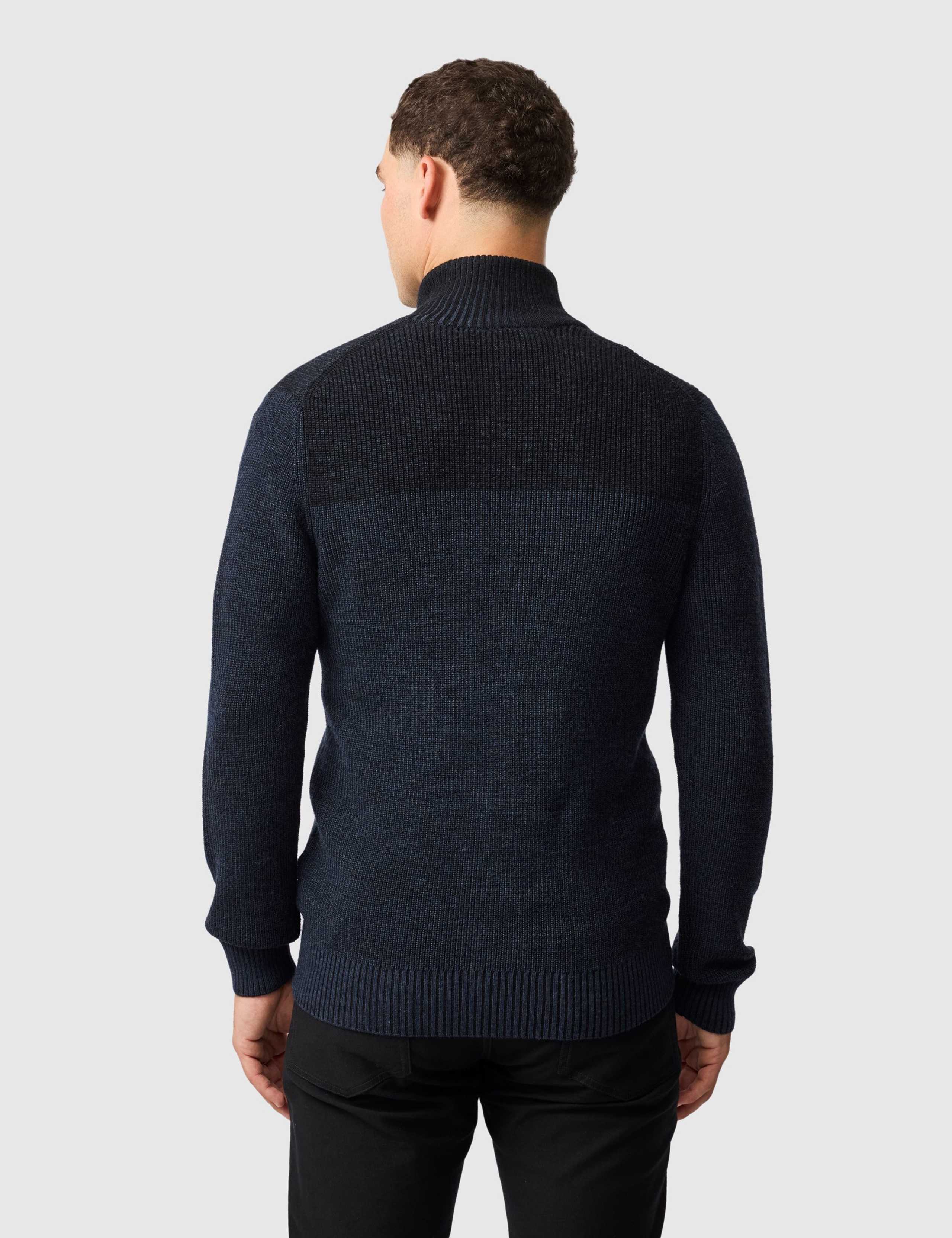 Newall Pure Wool Textured Zip Up Cardigan 3 of 6