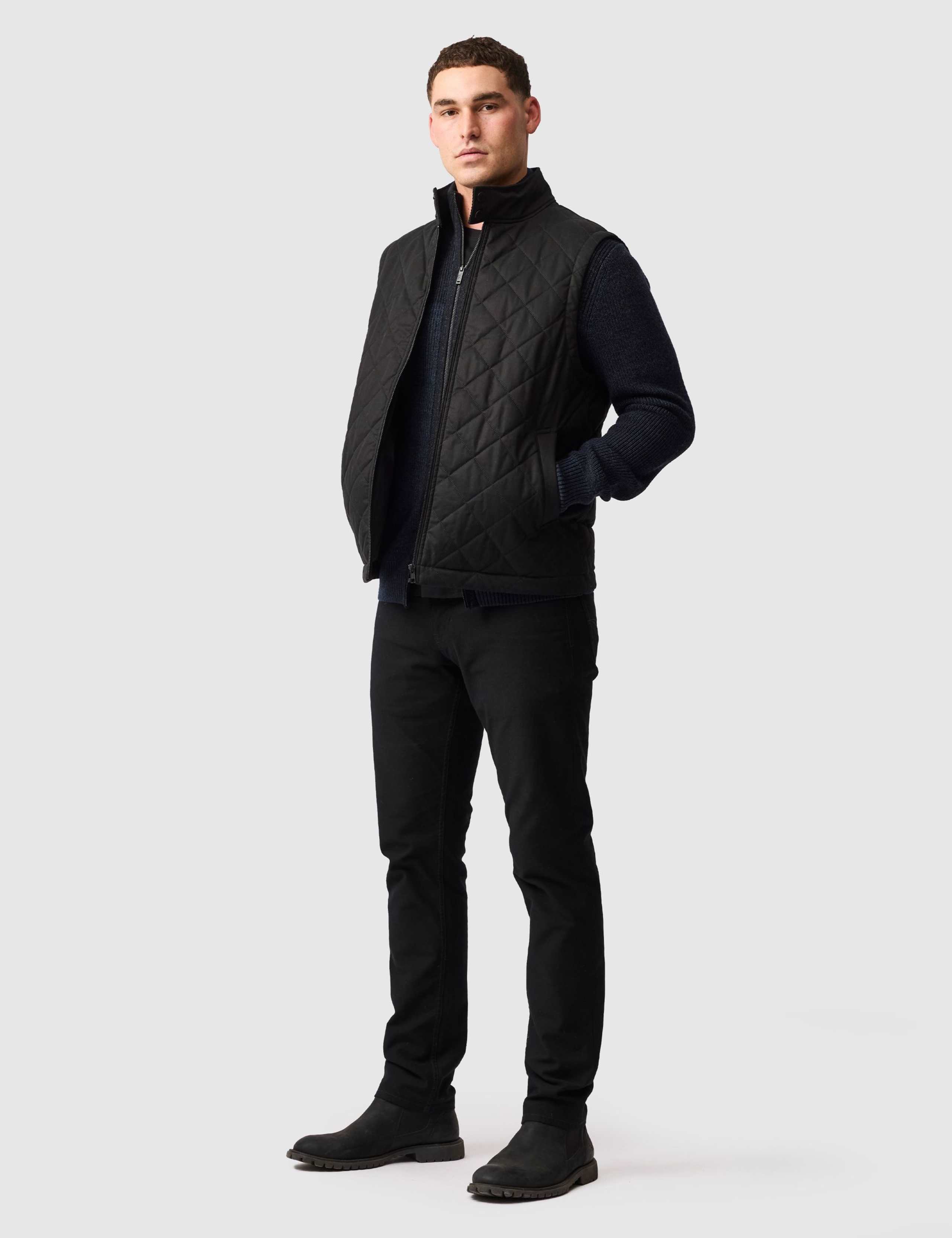 Newall Pure Wool Textured Zip Up Cardigan 4 of 6