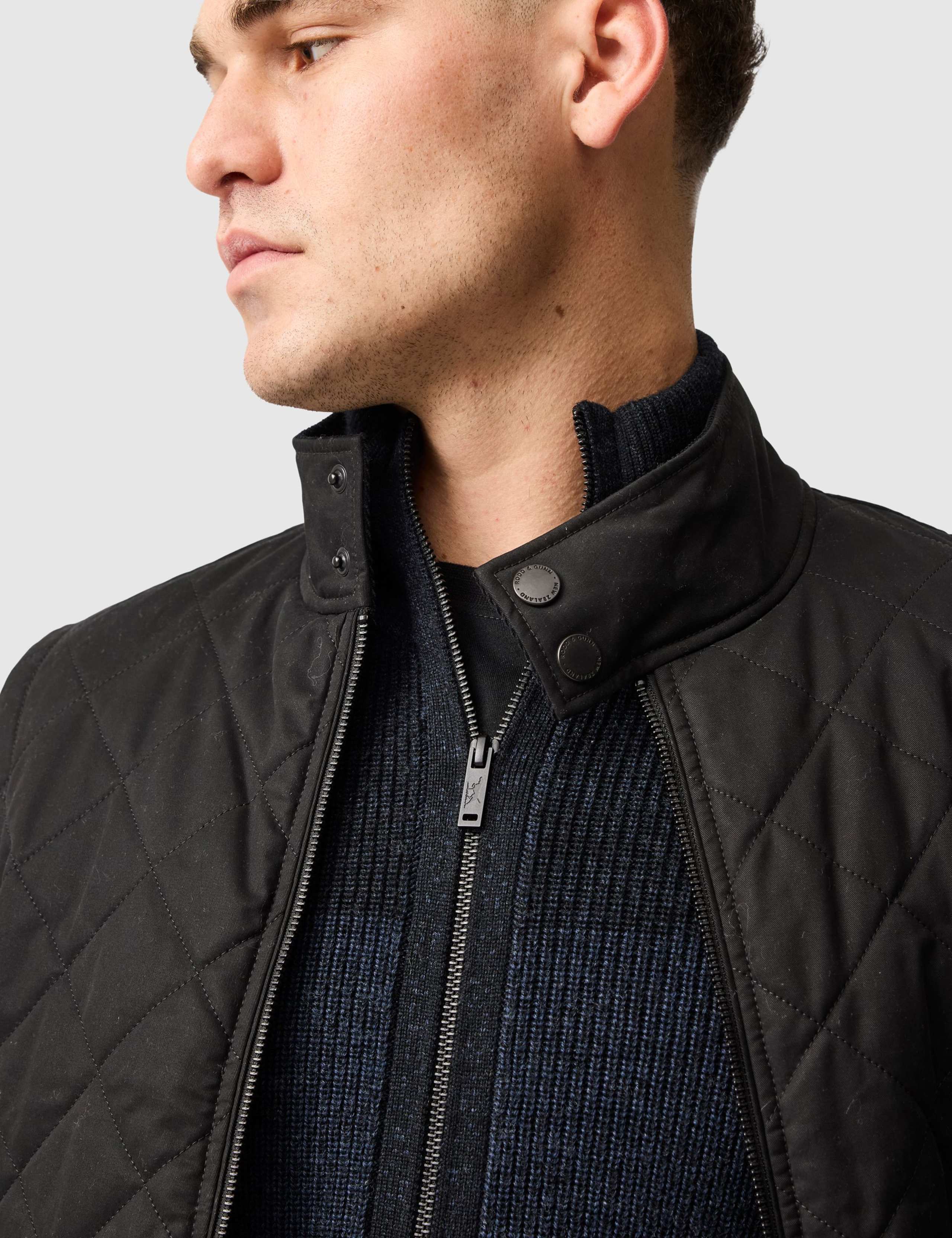 Newall Pure Wool Textured Zip Up Cardigan 5 of 6