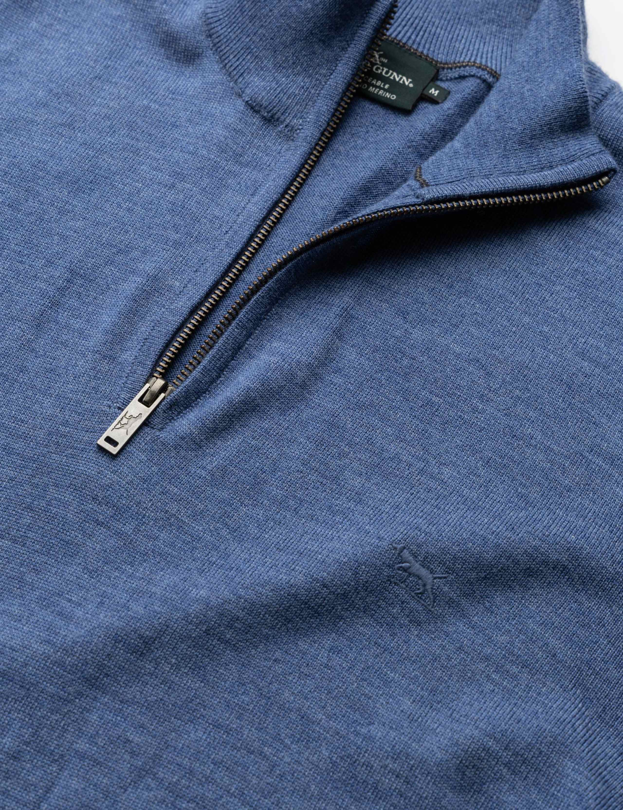 Nobles Pure Wool Funnel Neck Half Zip Jumper 5 of 6