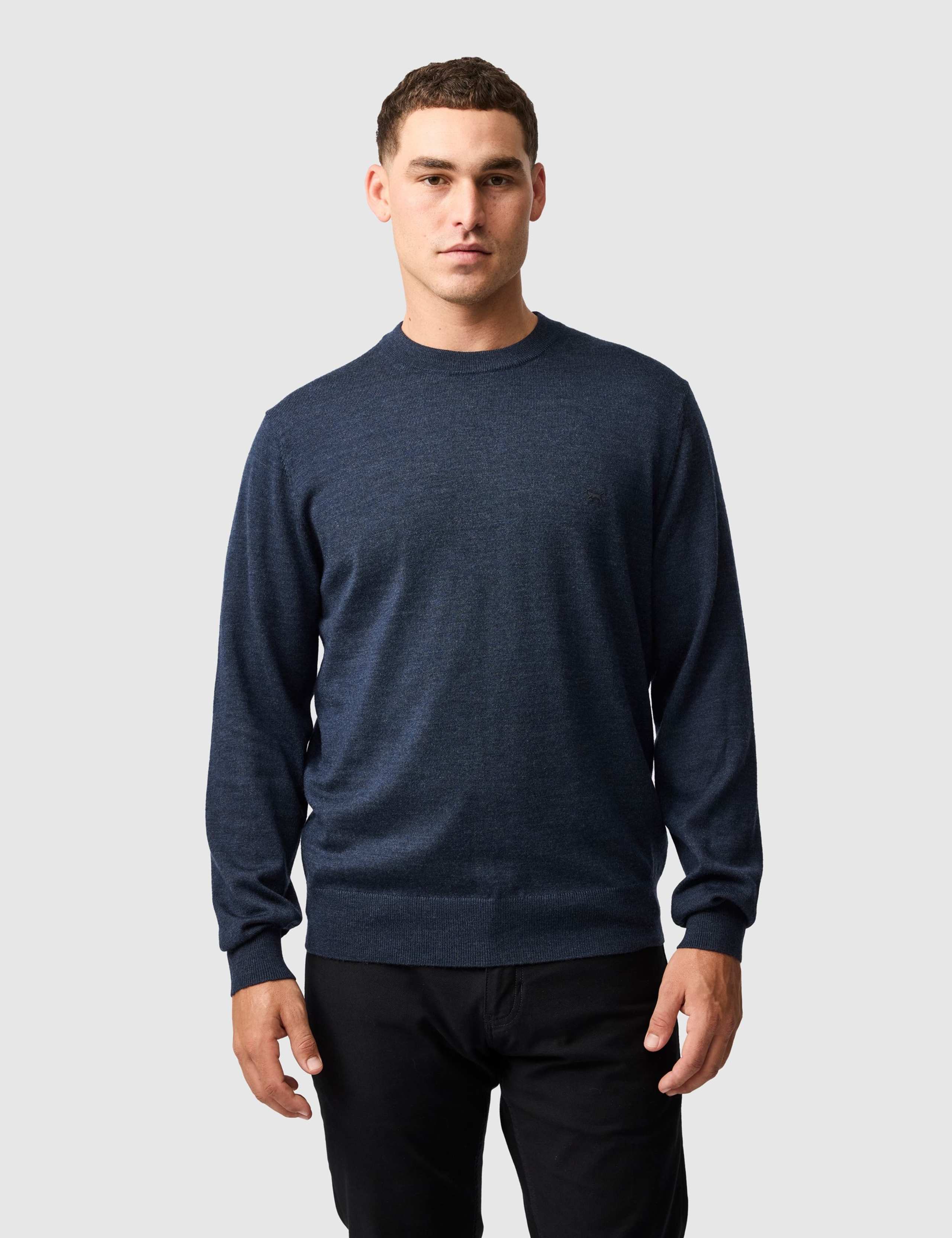 York Bay Pure Wool Crew Neck Jumper 1 of 6