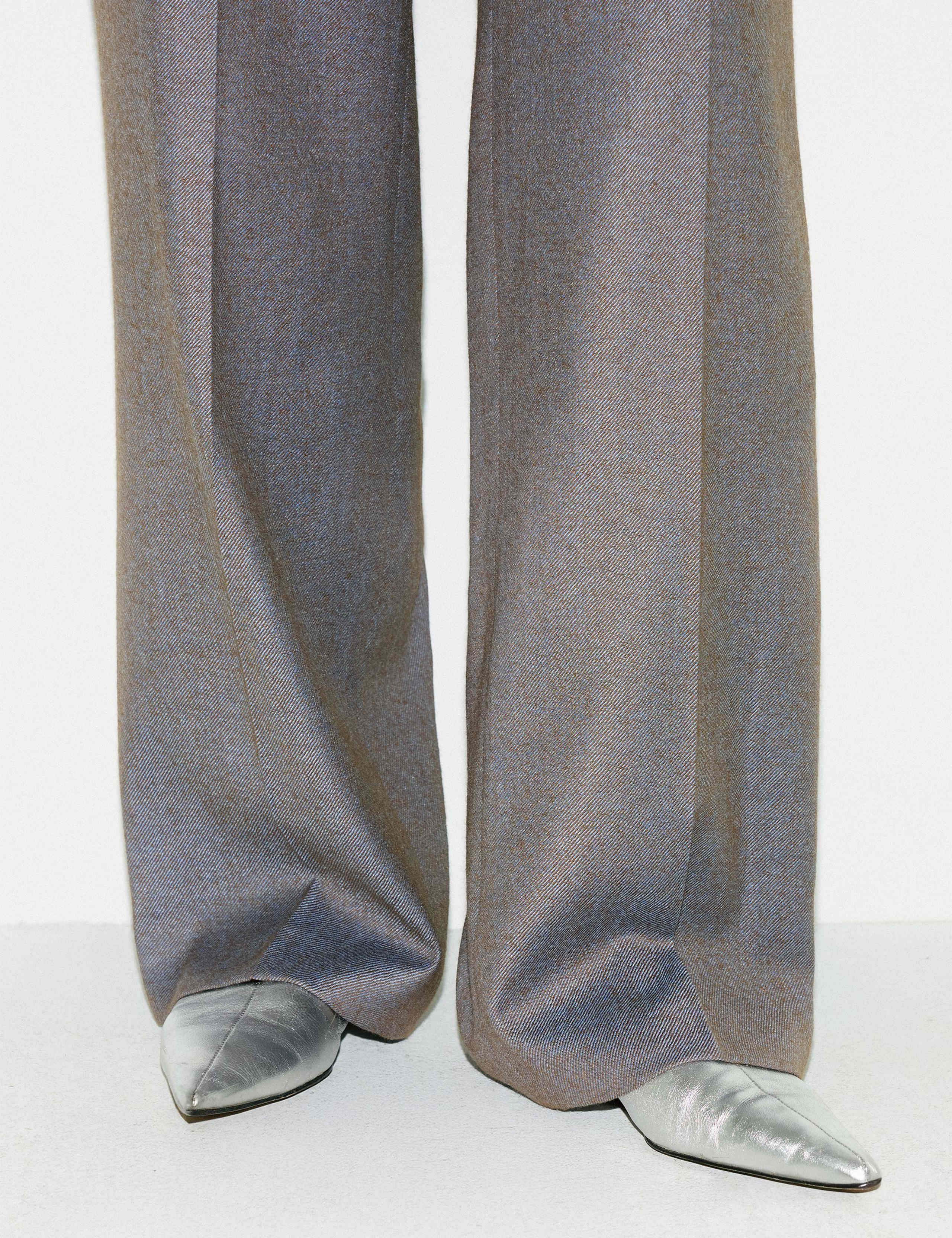 Wool Blend Straight Leg Trousers 5 of 5