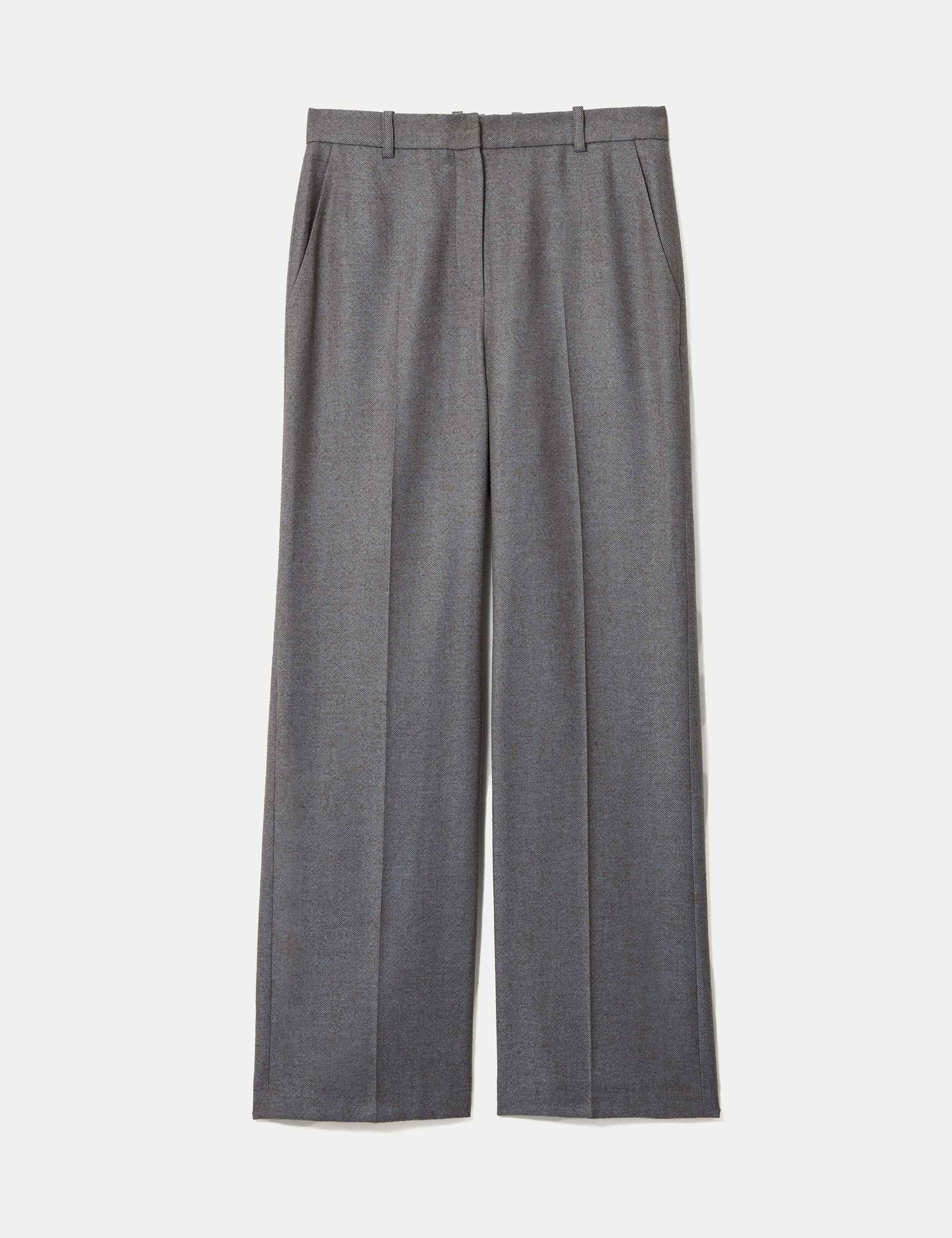 Wool Blend Straight Leg Trousers 2 of 5