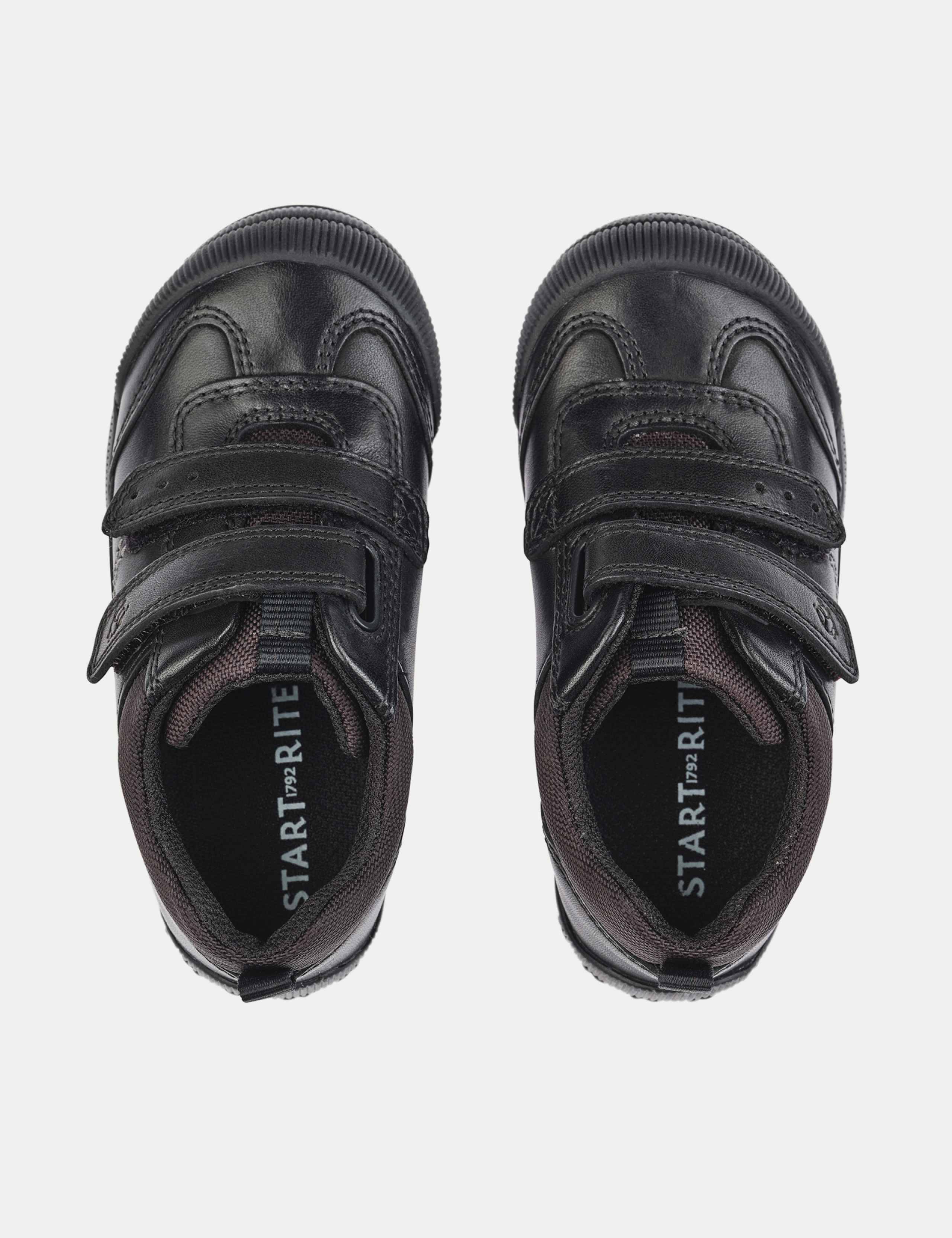 Kids' Leather Riptape Schoolwear Shoes (6 Small - 10½ Small) 2 of 6