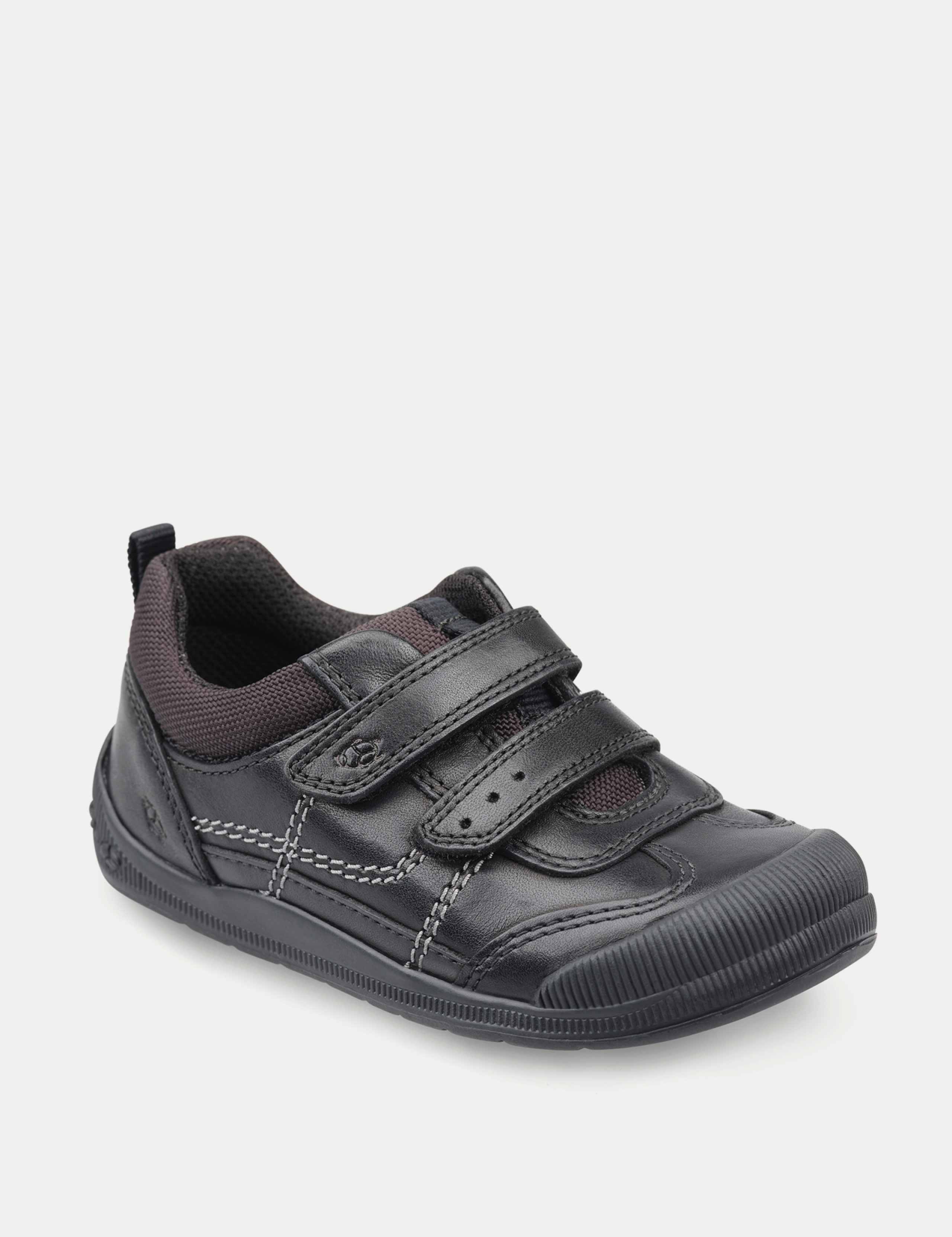 Kids' Leather Riptape Schoolwear Shoes (6 Small - 10½ Small) 5 of 6