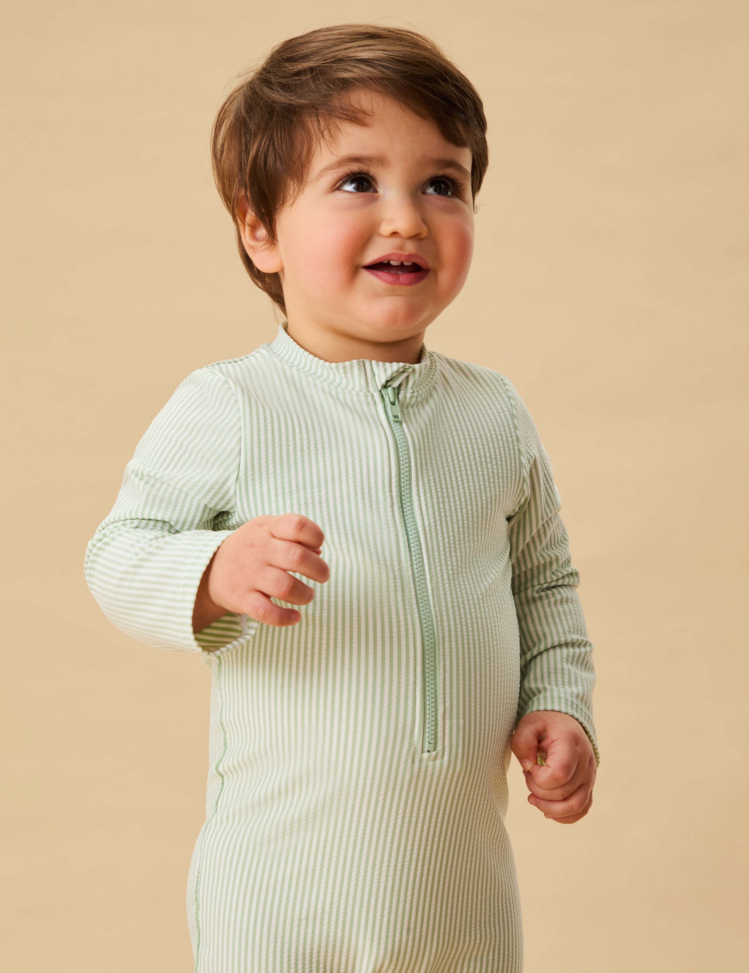 Seersucker All In One Swim Suit (0-24 Mths) 5 of 6