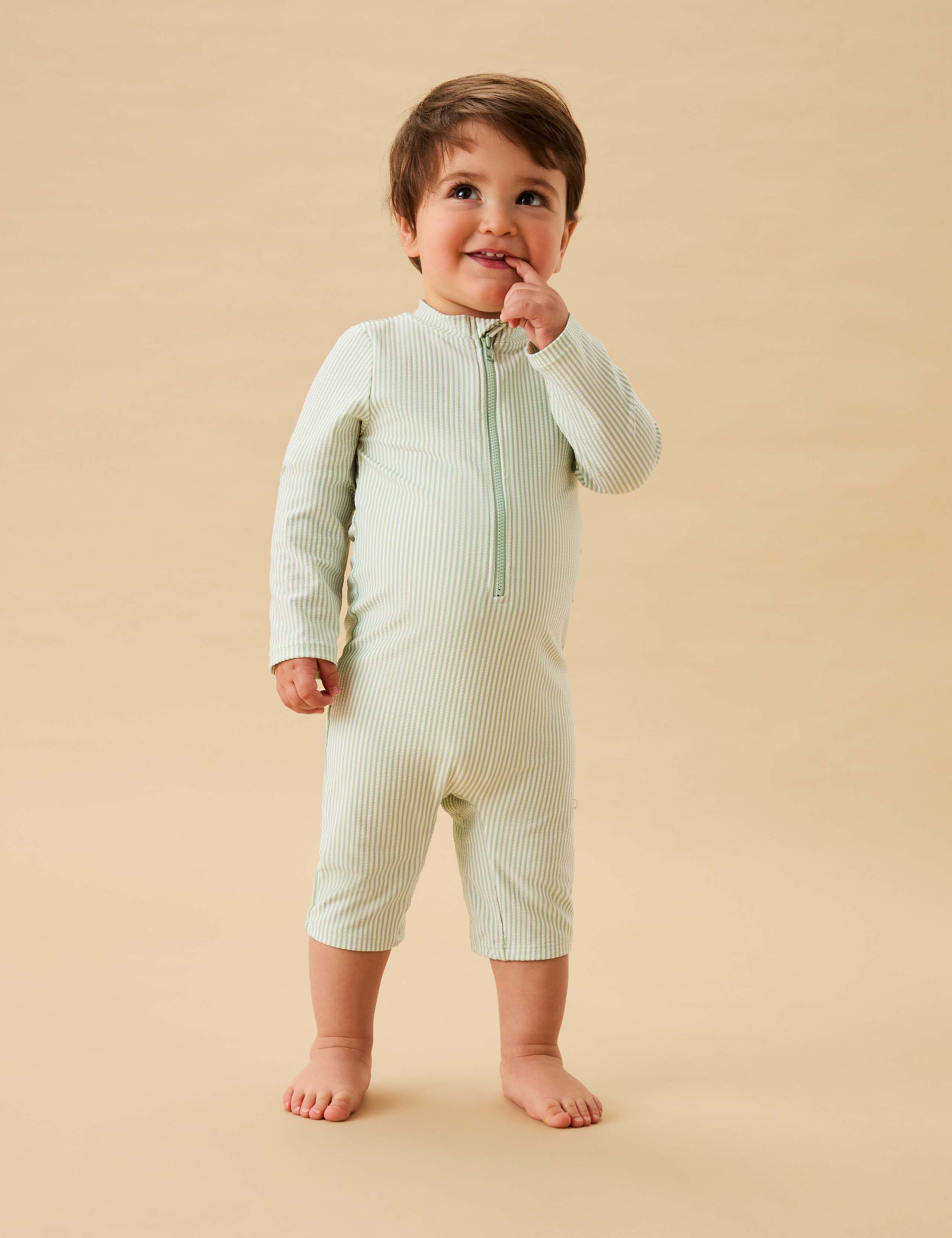 Seersucker All In One Swim Suit (0-24 Mths) 6 of 6
