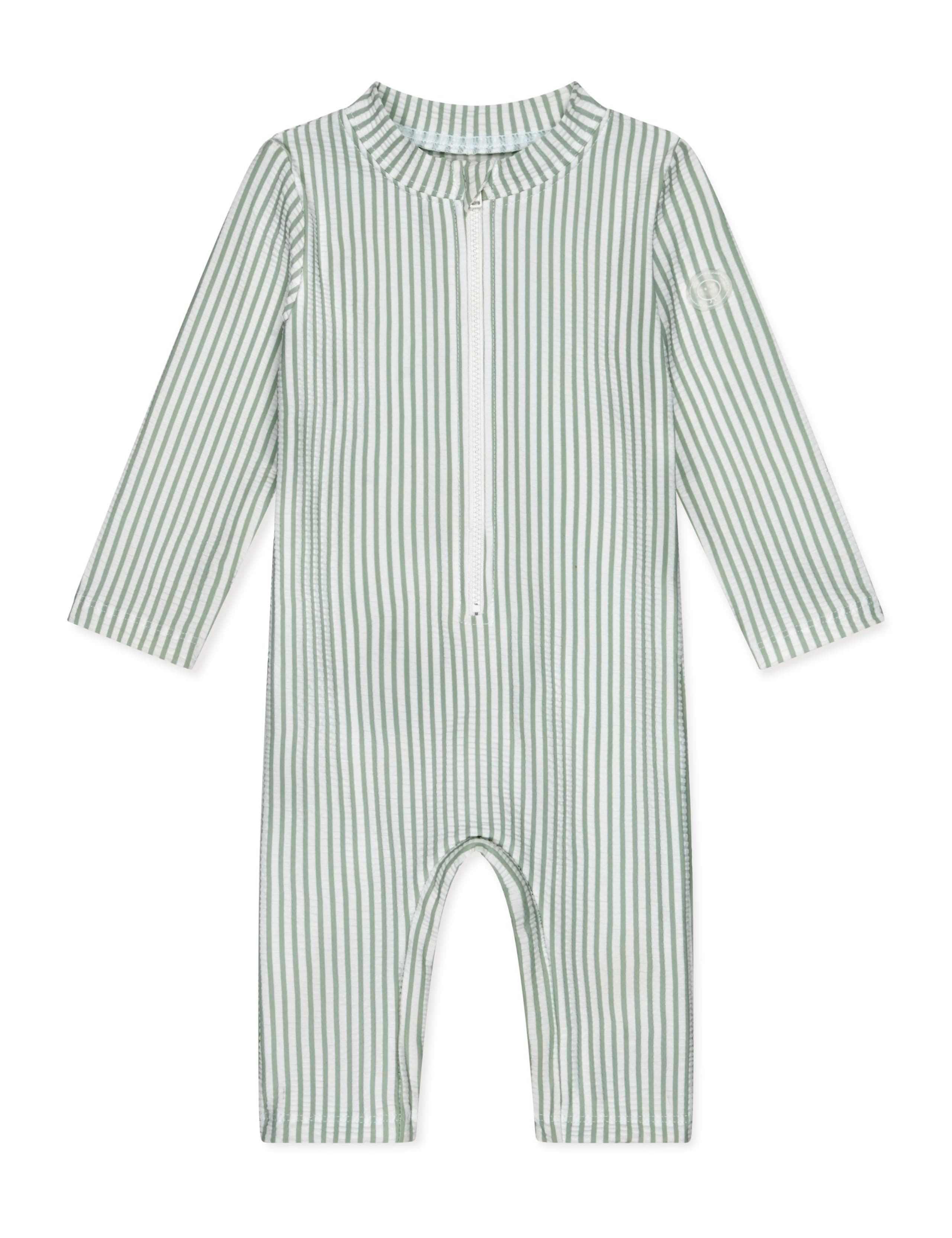 Seersucker All In One Swim Suit (0-24 Mths) 2 of 6
