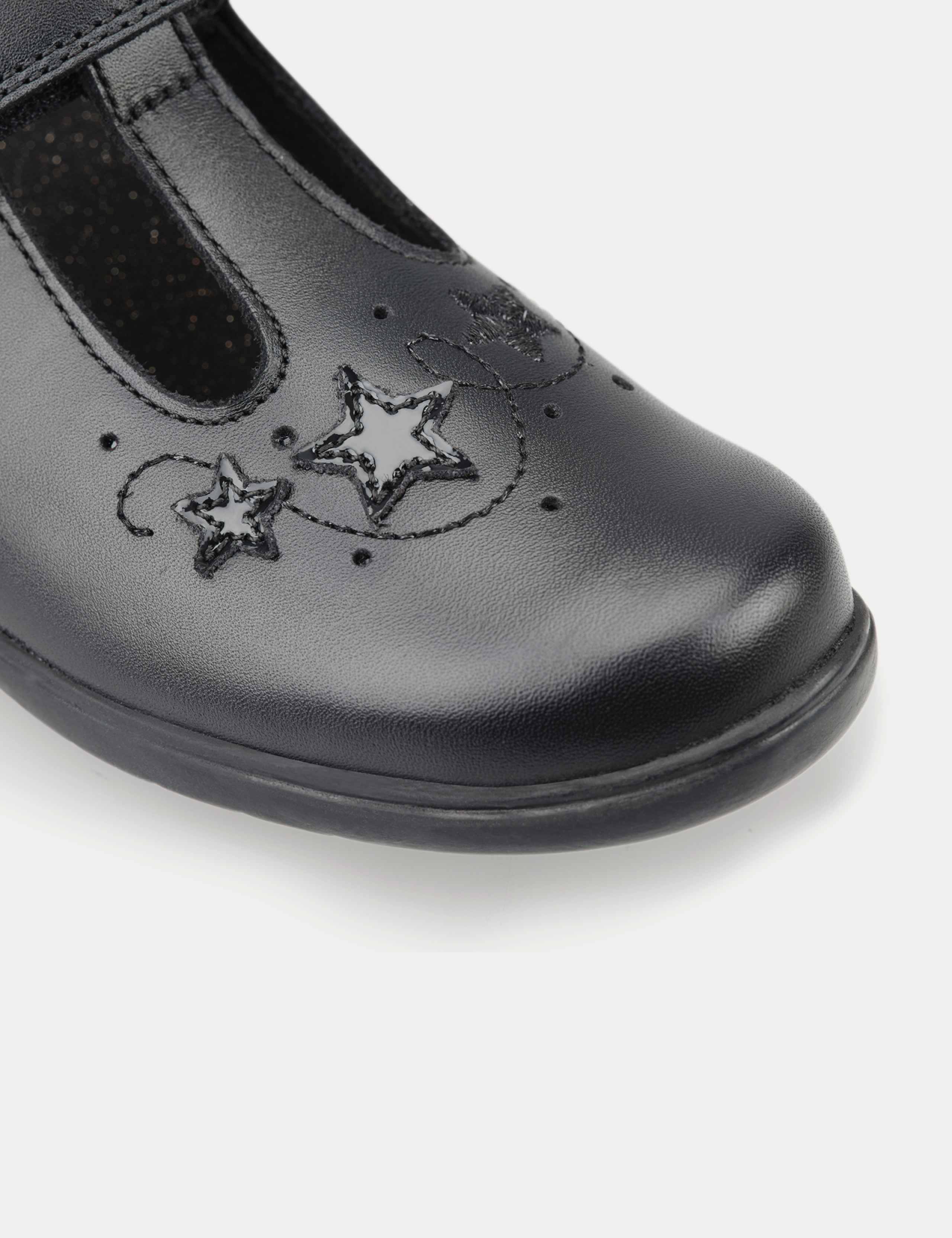 Kids' Leather Riptape Star Schoolwear Shoes (9 Small - 2 Large) 2 of 7