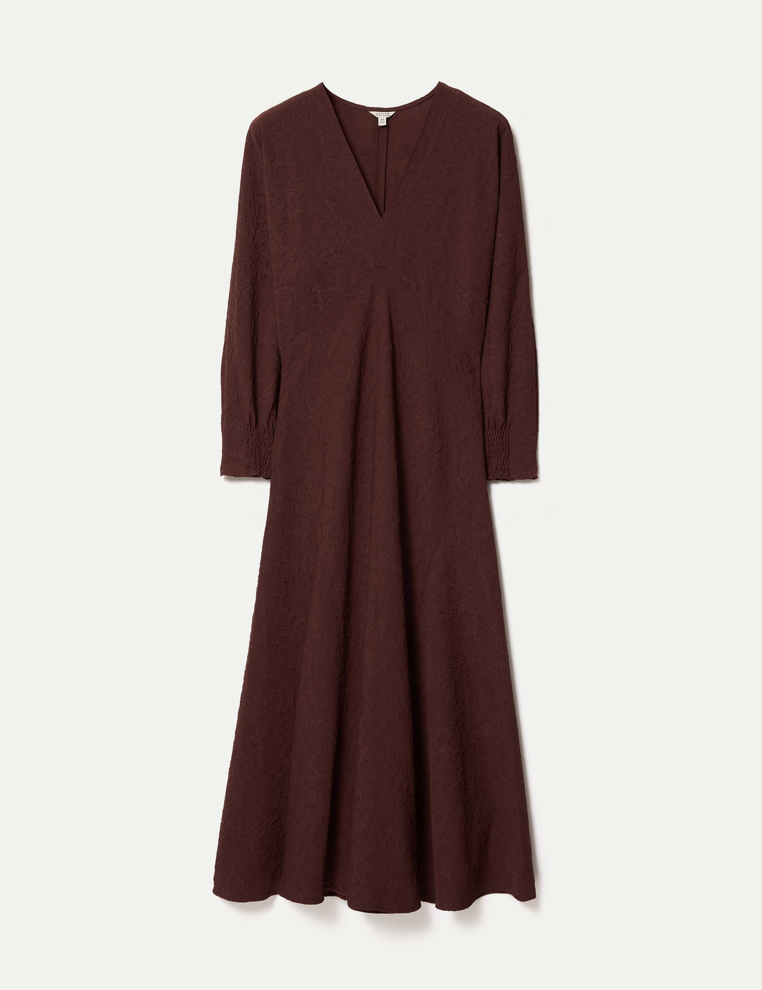 Textured V-Neck Midaxi Skater Dress 2 of 5