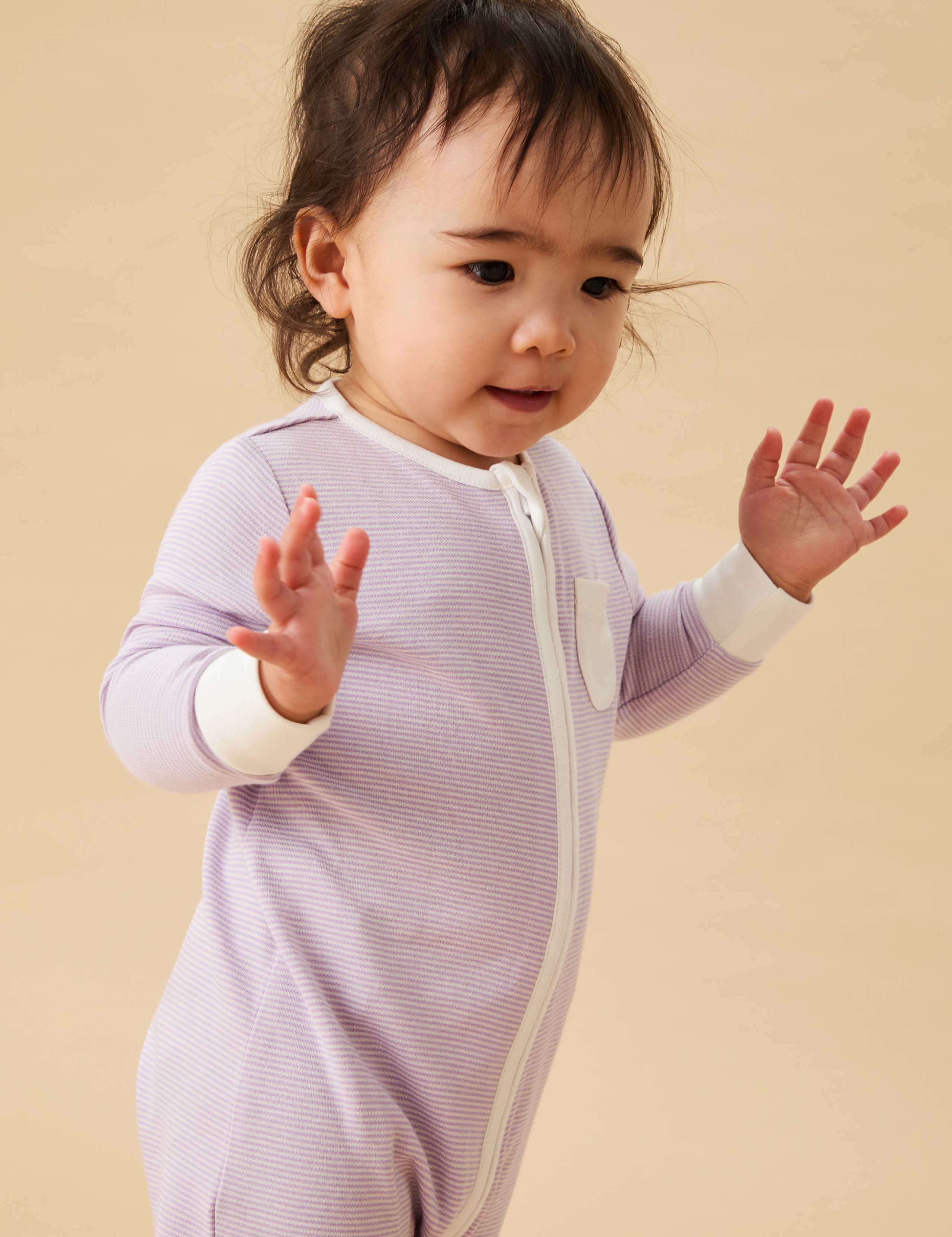 3 Pack Cotton Blend Sleepsuits (0-24 Mths) 5 of 8