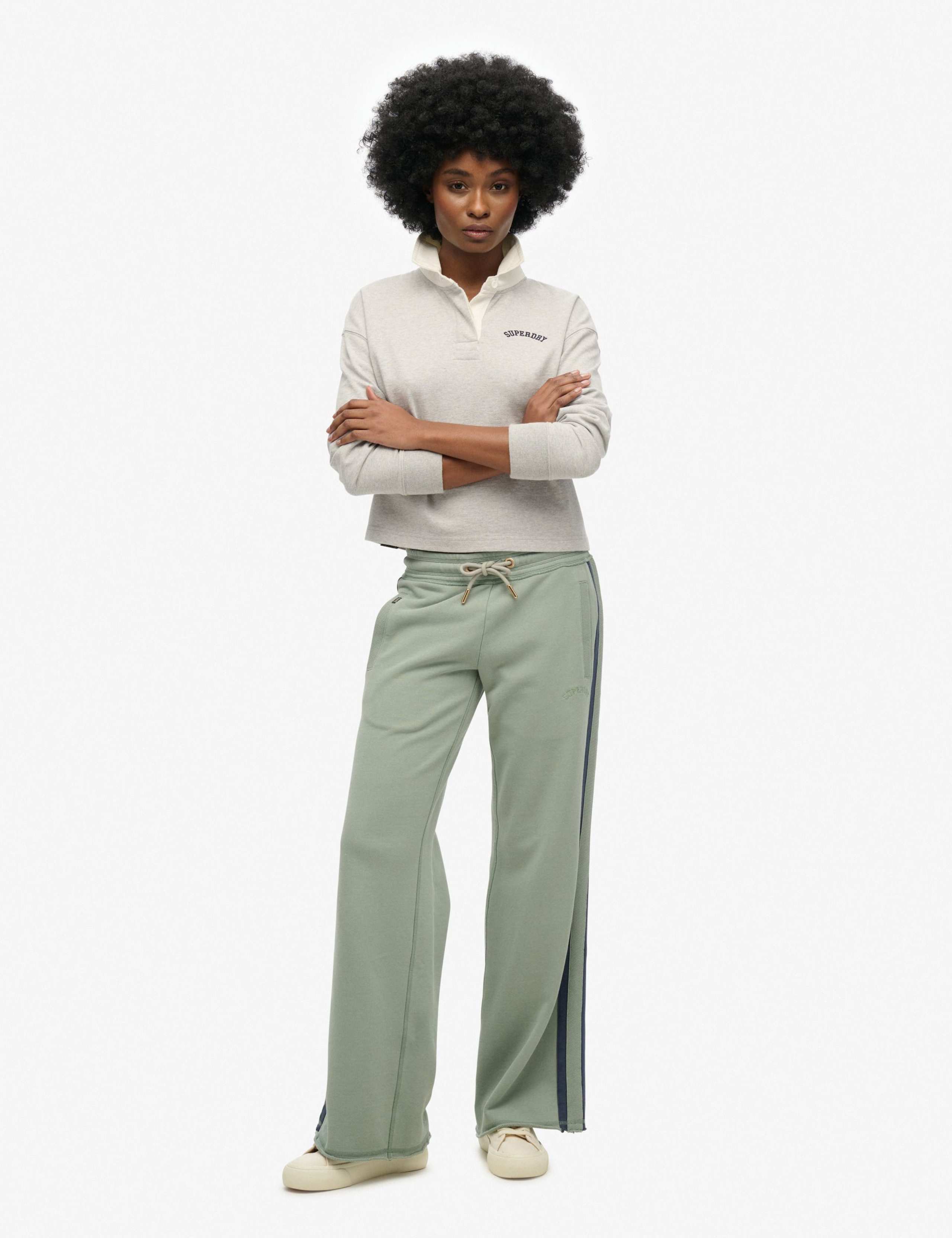 Pure Cotton Side Stripe Straight Leg Joggers 3 of 5