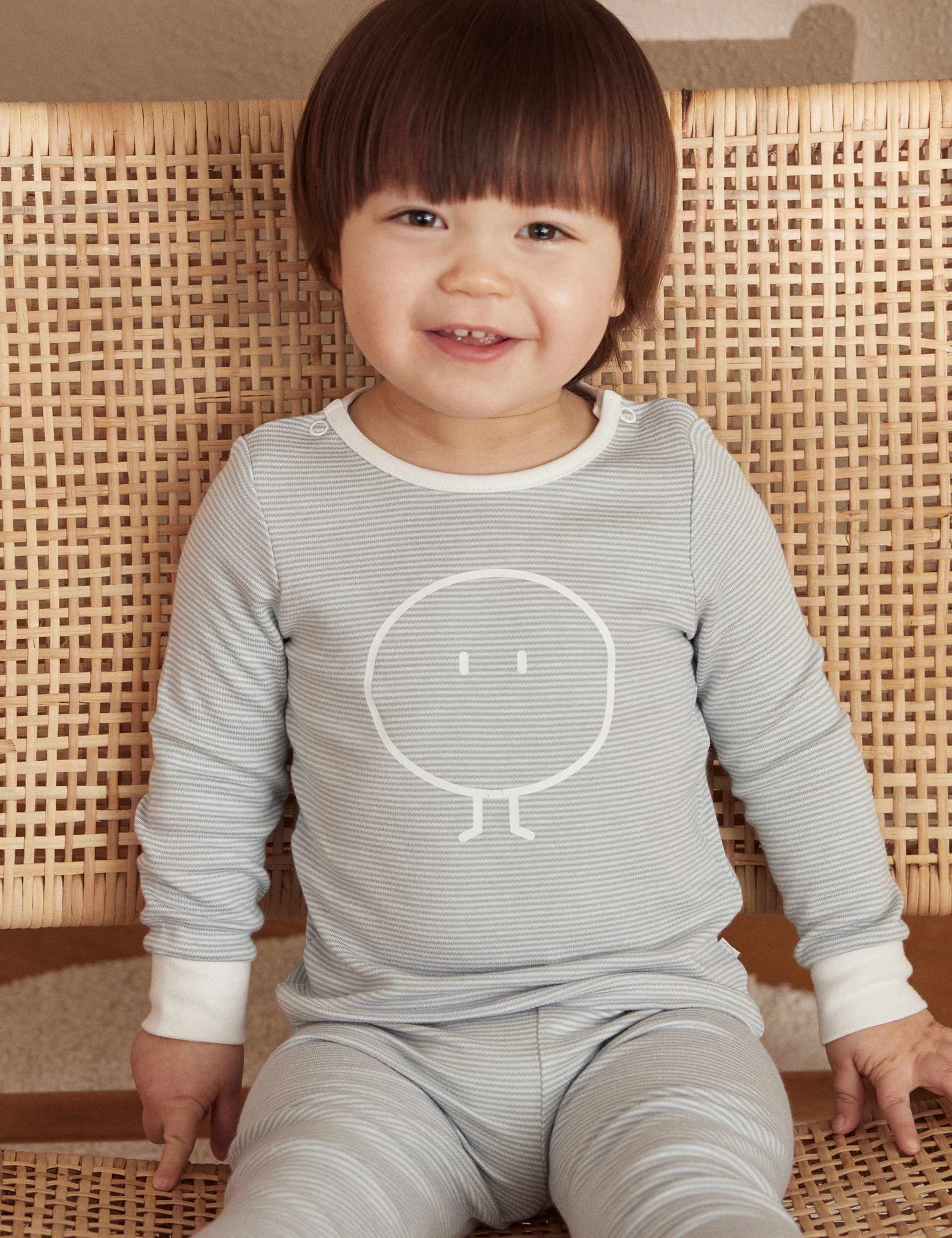 Cotton Blend Striped Pyjamas (6 Mths-6 Yrs) 1 of 4