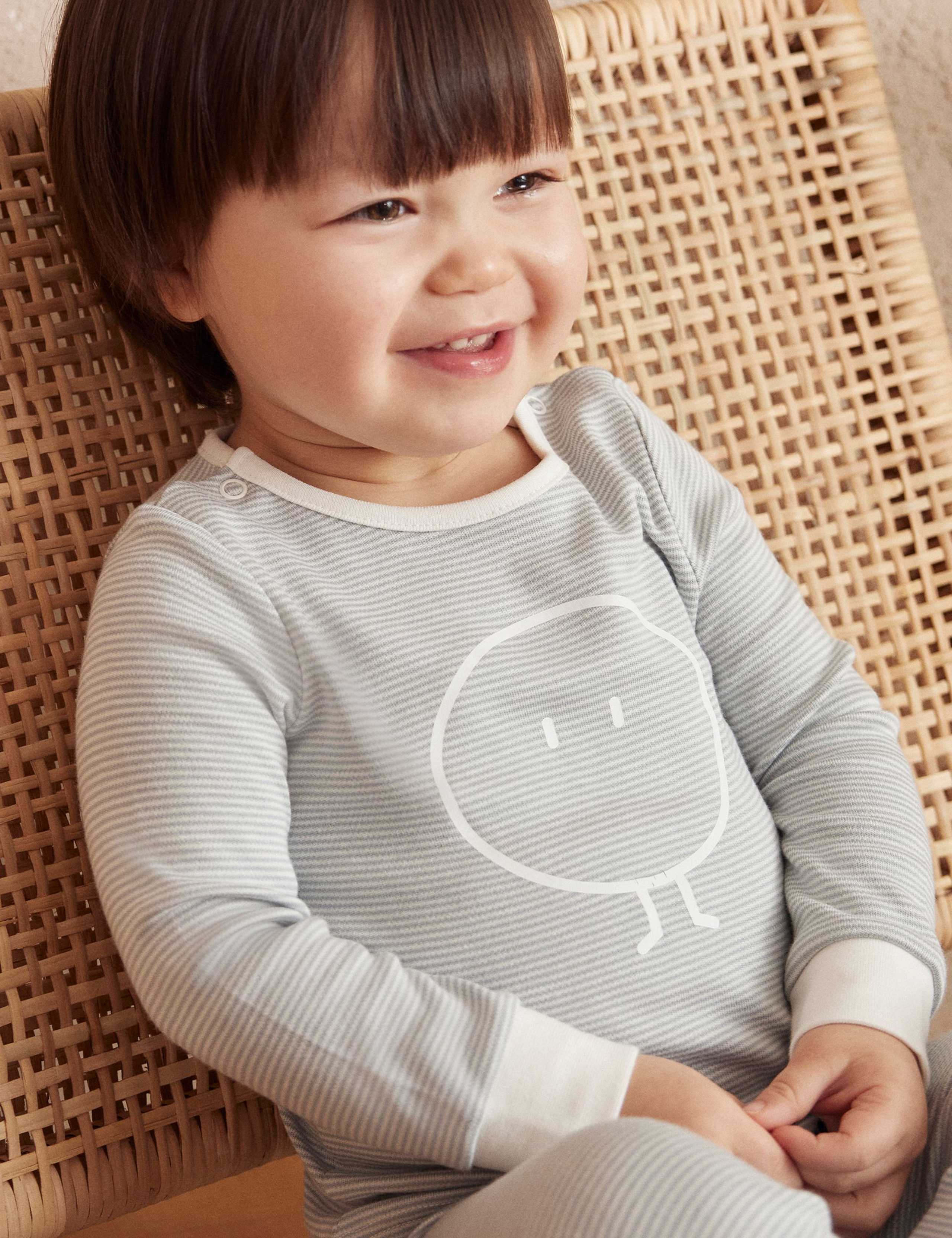 Cotton Blend Striped Pyjamas (6 Mths-6 Yrs) 3 of 4
