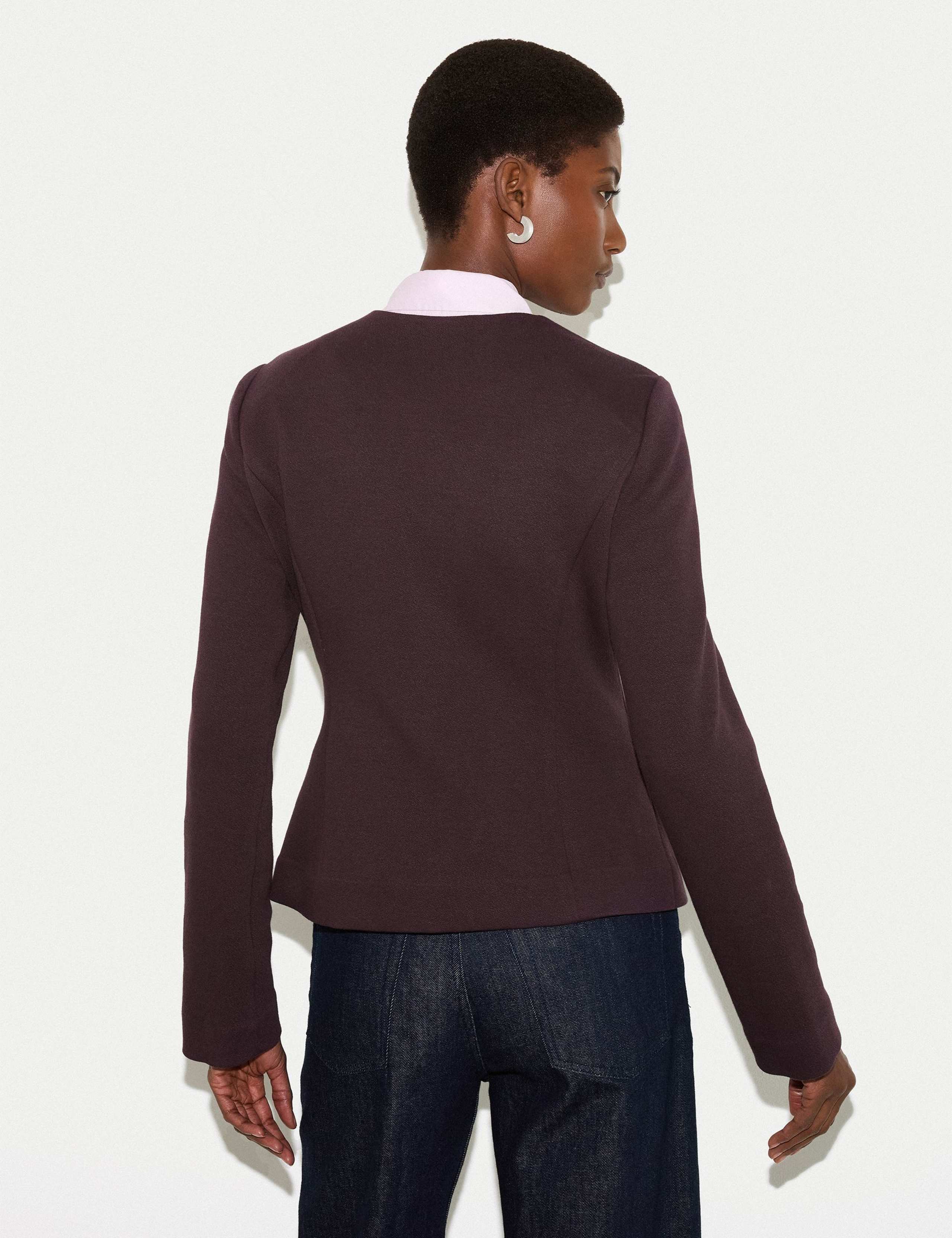 Crepe Jersey Button Detail Jacket 4 of 5