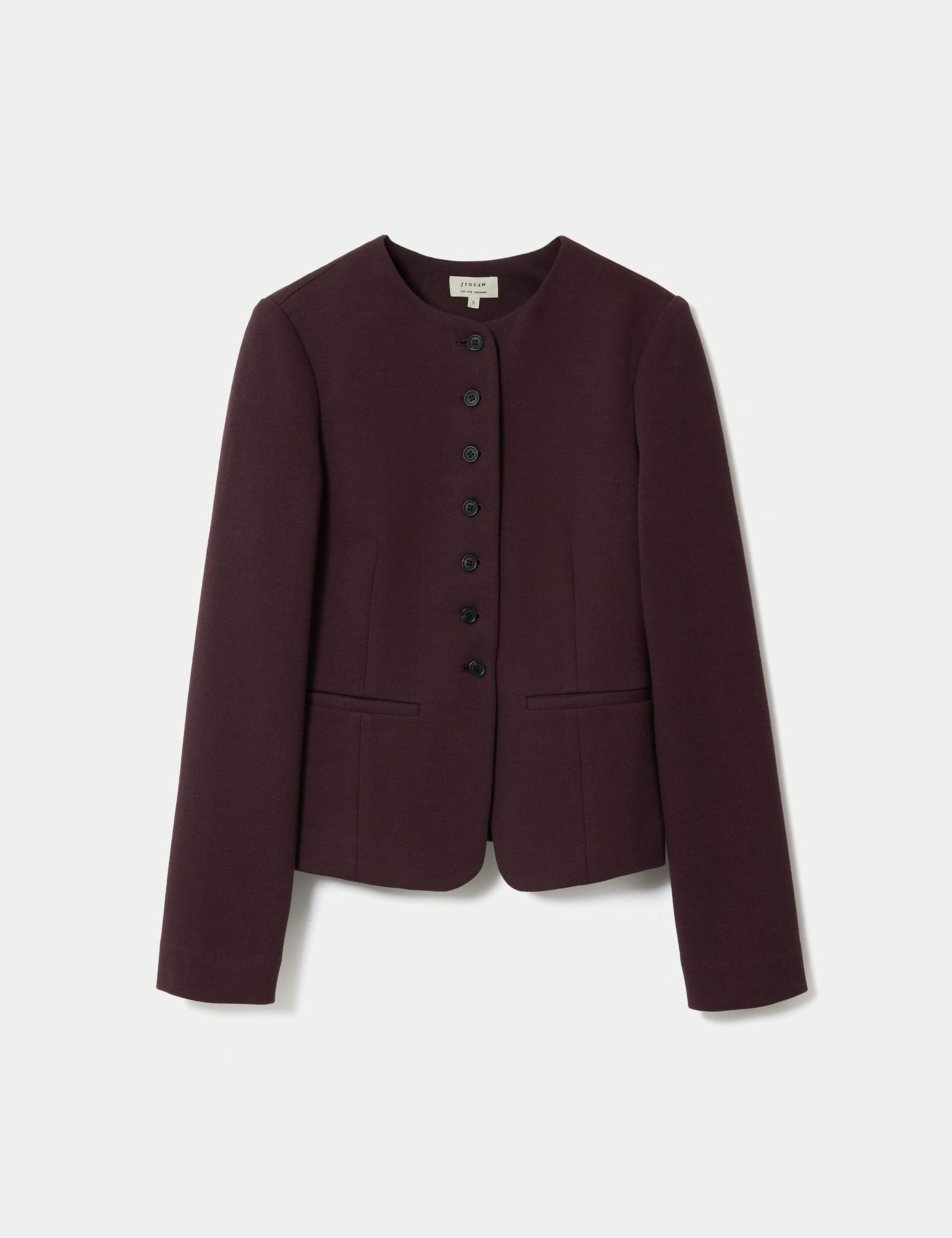 Crepe Jersey Button Detail Jacket 2 of 5