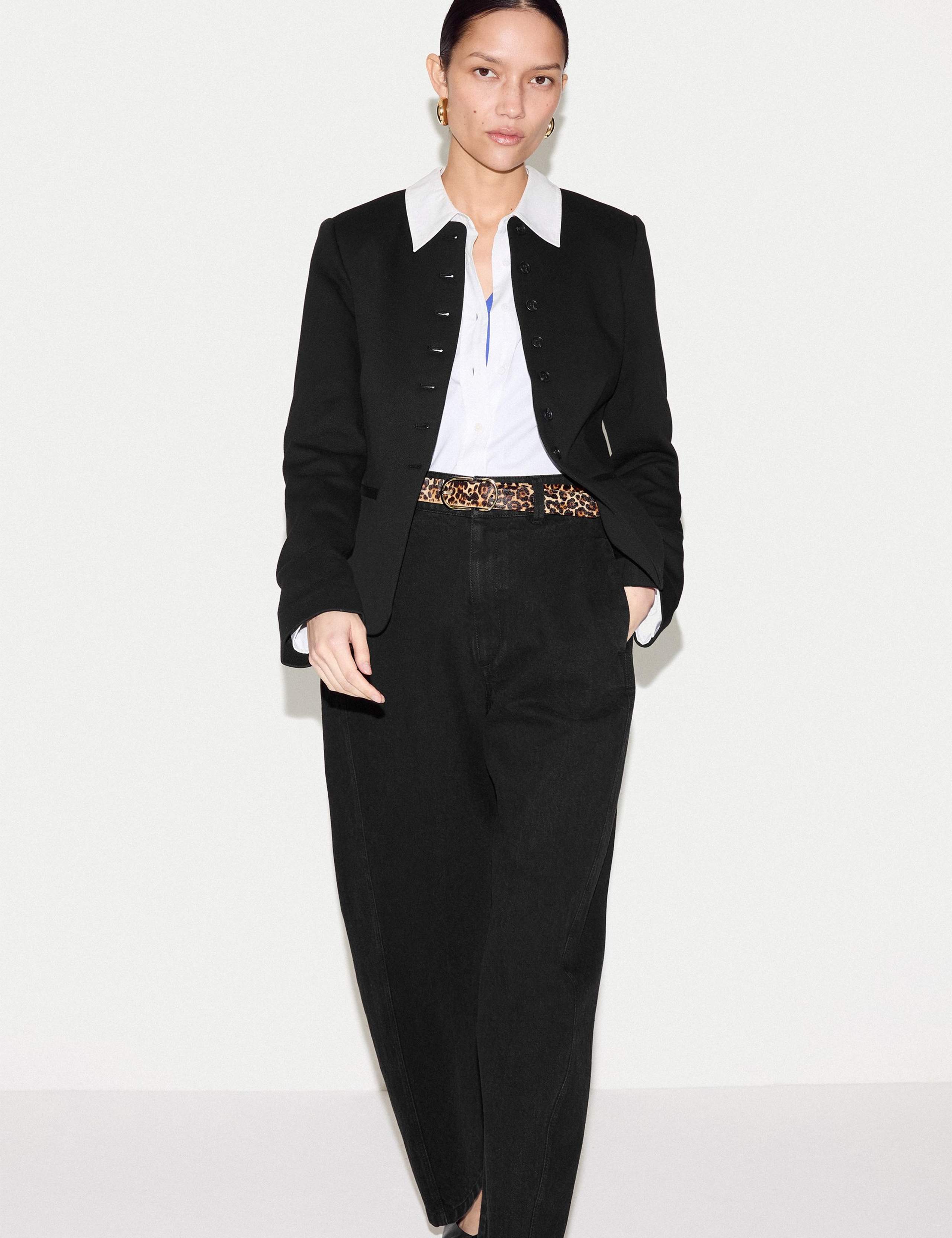 Crepe Jersey Button Detail Jacket 2 of 5