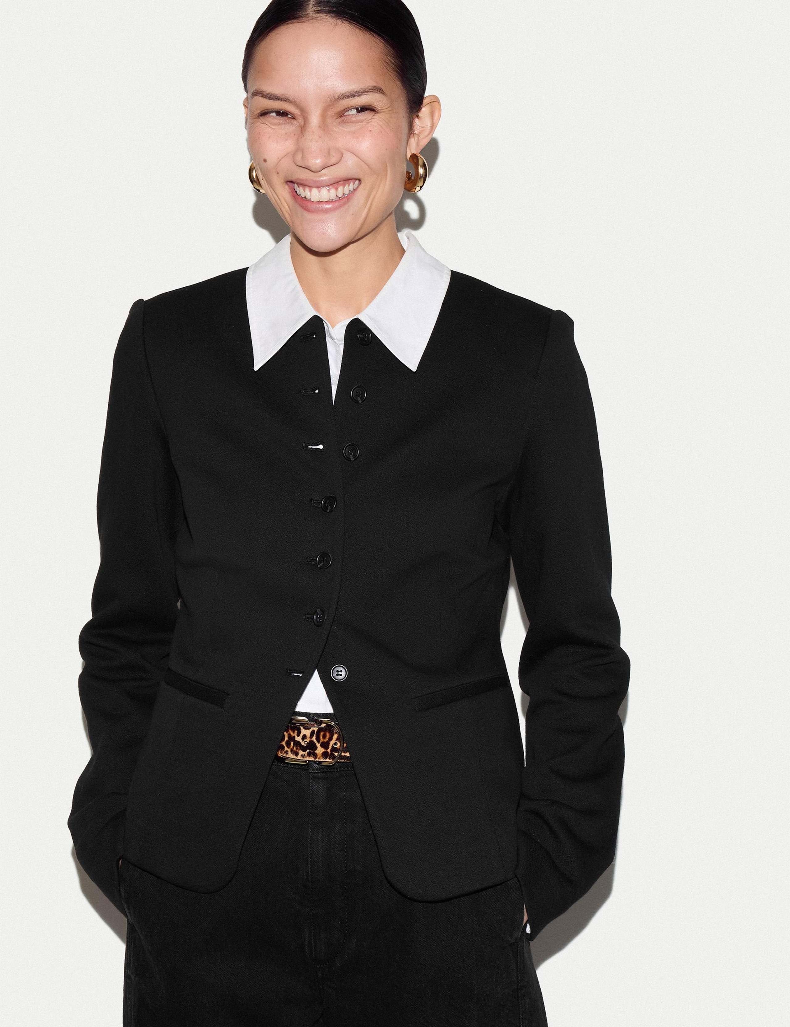 Crepe Jersey Button Detail Jacket 4 of 5