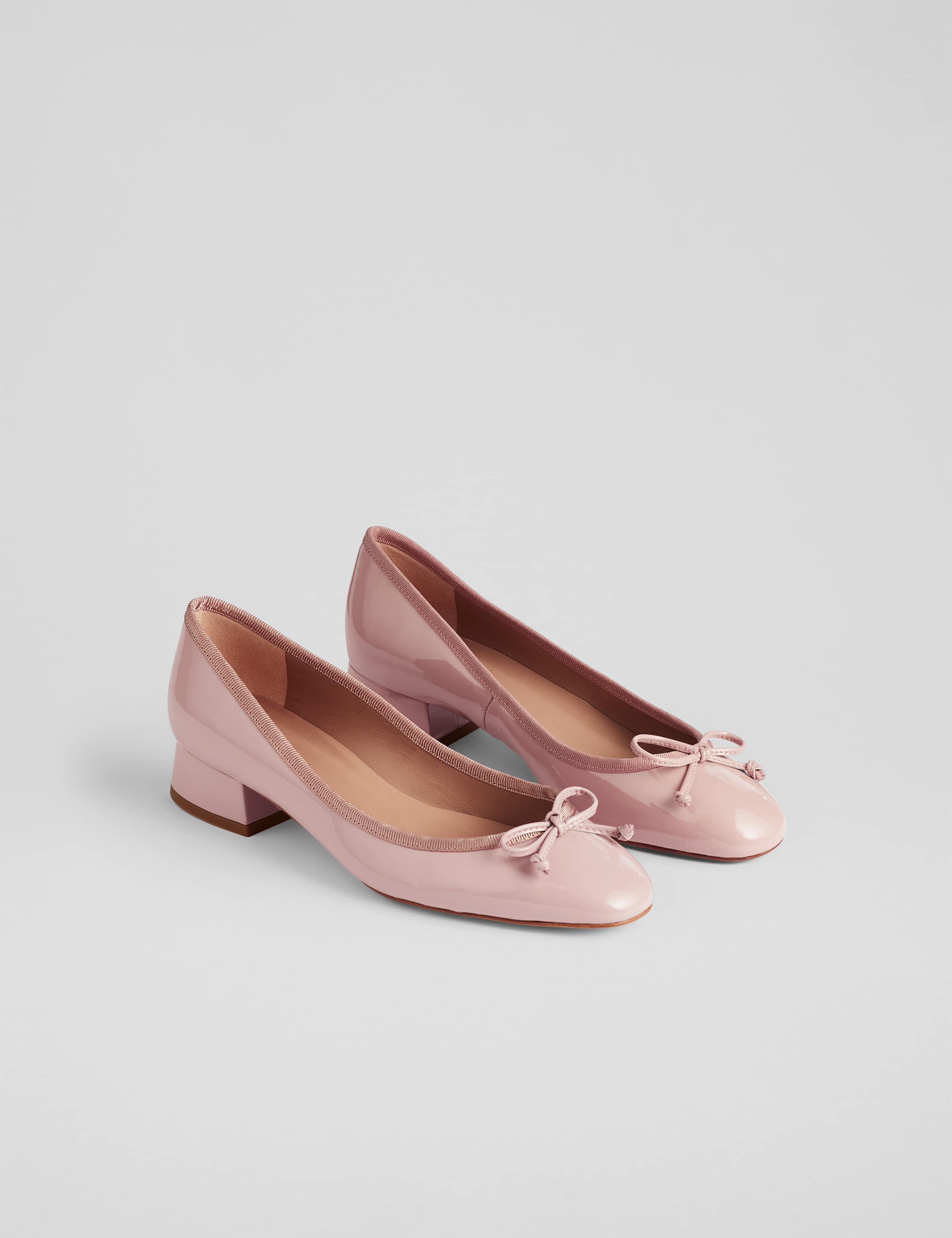 Leather Block Heel Ballet Pumps 2 of 4