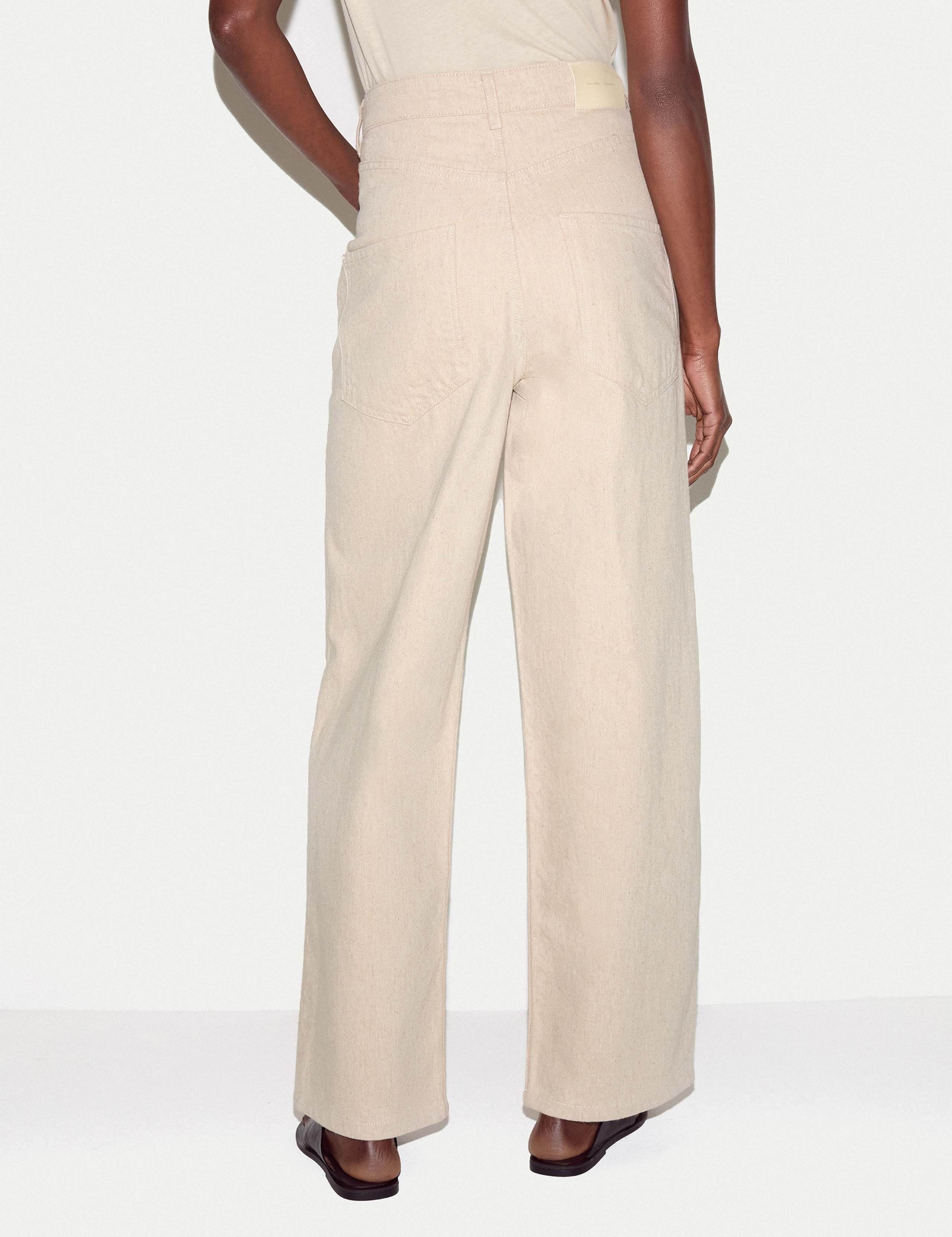 Pure Cotton High Waisted Straight Leg Jeans 4 of 5